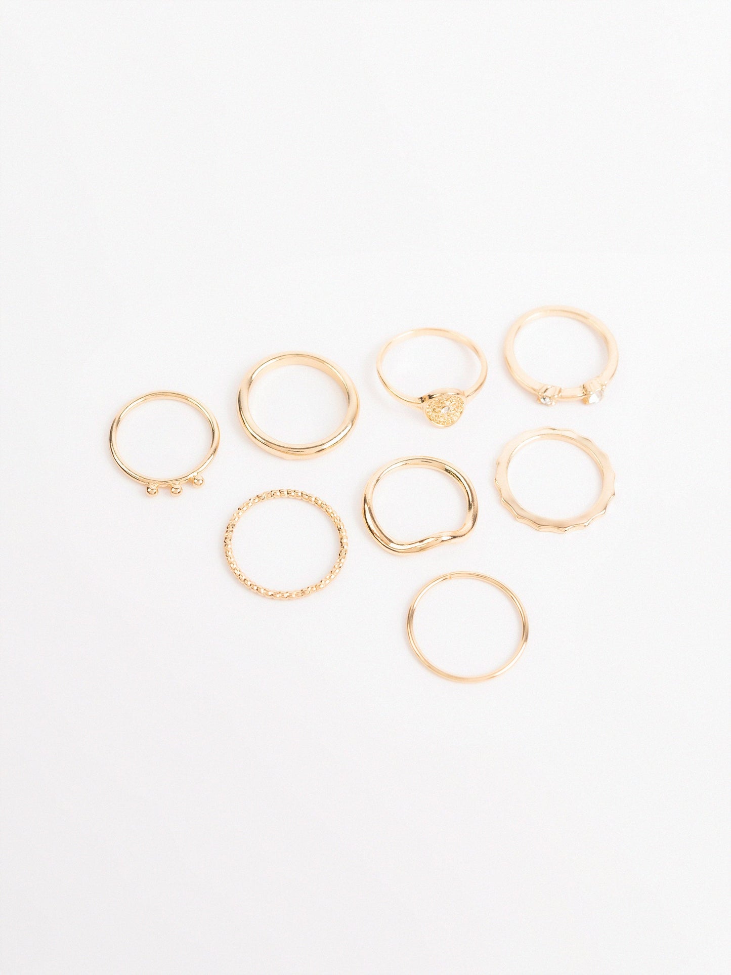 Hammered Ring Set
