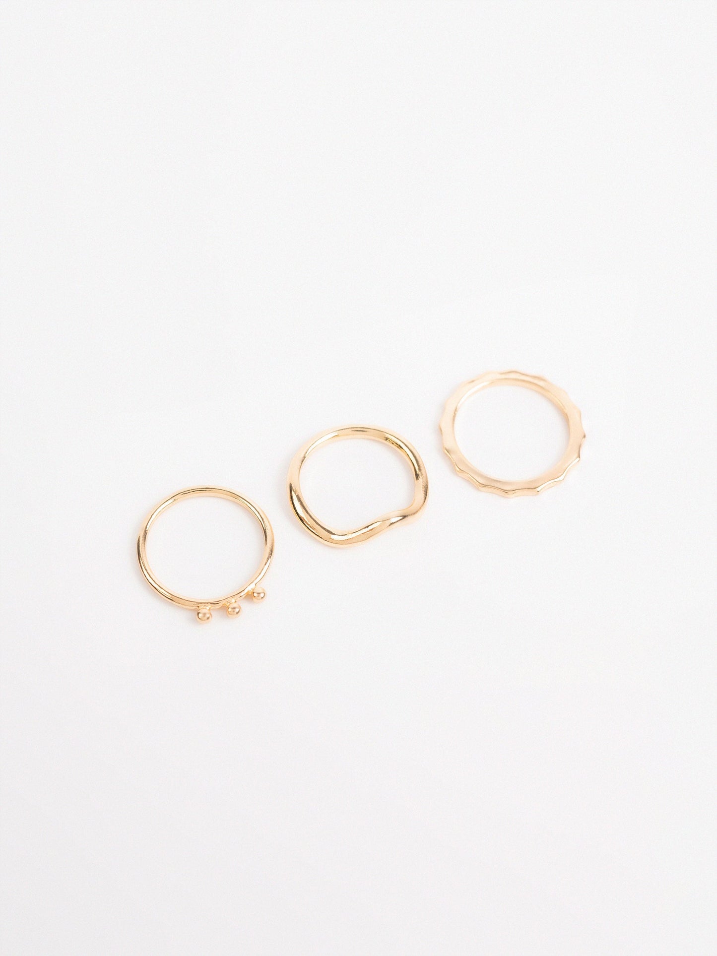 Hammered Ring Set