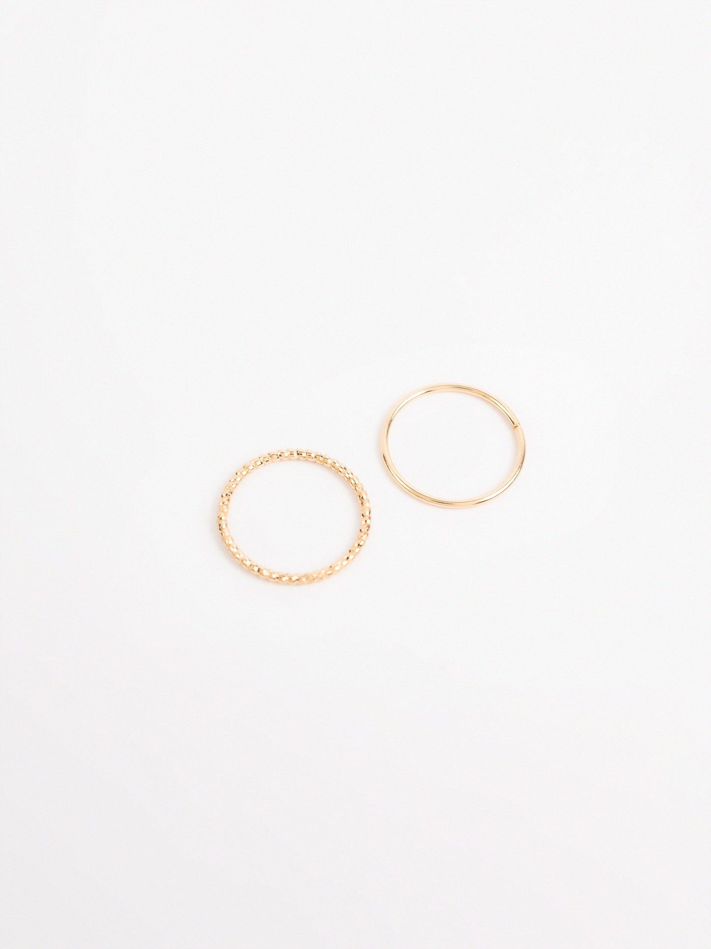 Hammered Ring Set