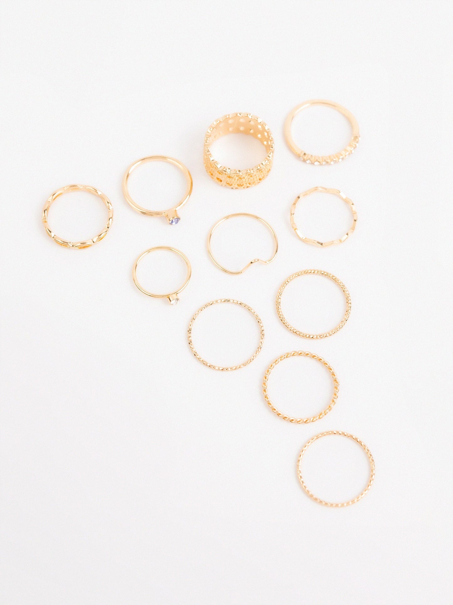 Curly Band Ring Set