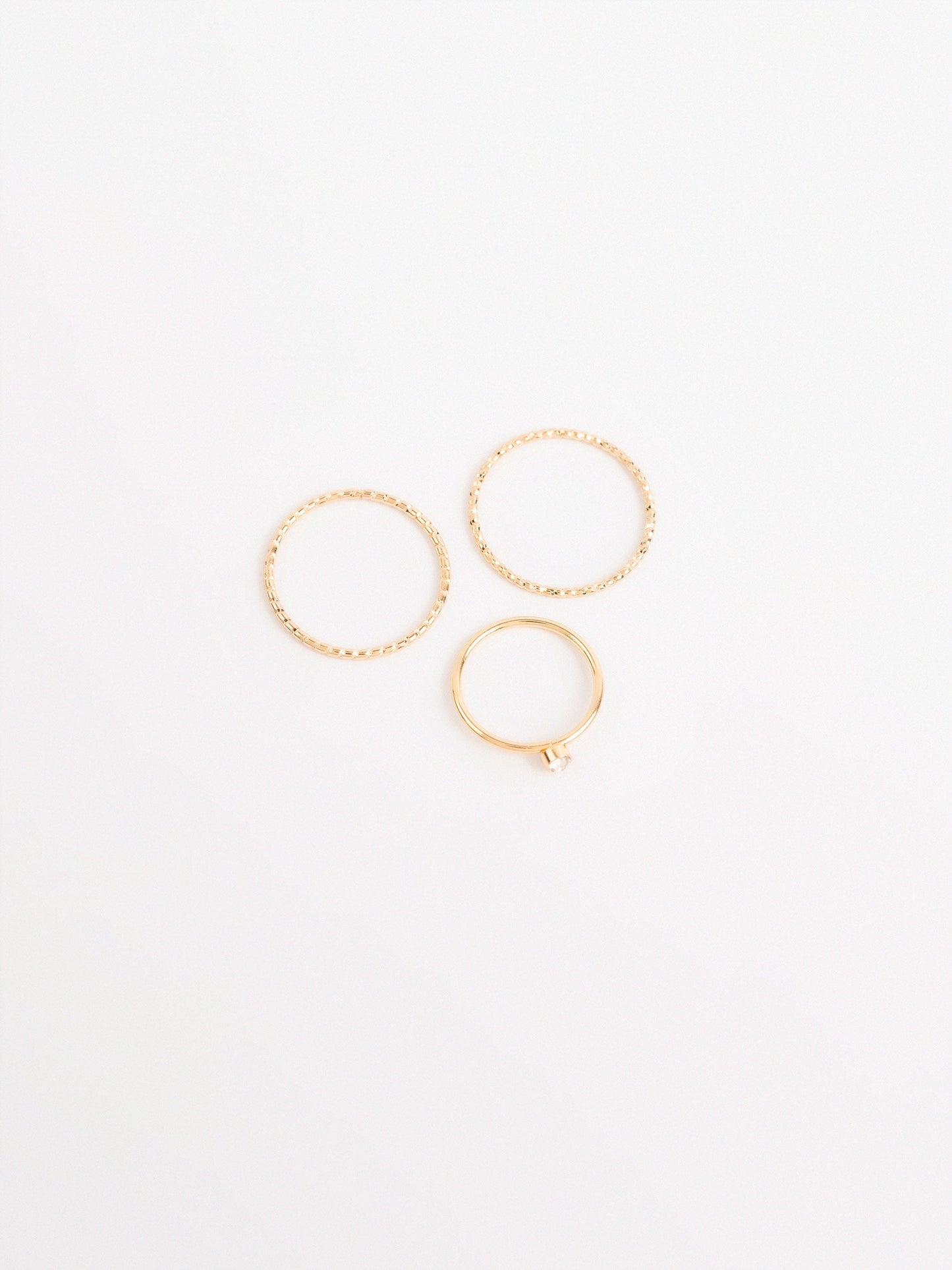 Curly Band Ring Set