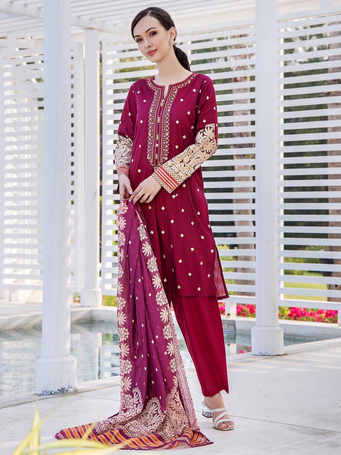 3 Piece Lawn Suit-Embroidered (Unstitched)
