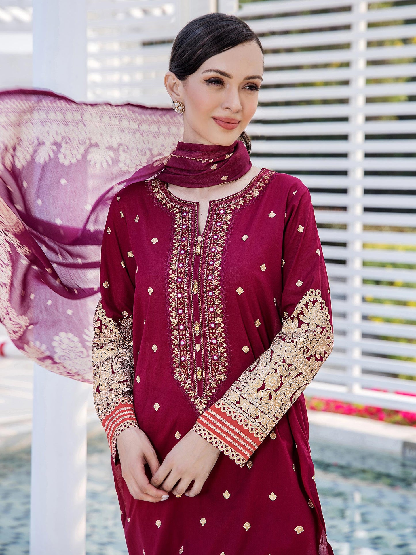 3 Piece Lawn Suit-Embroidered (Unstitched)