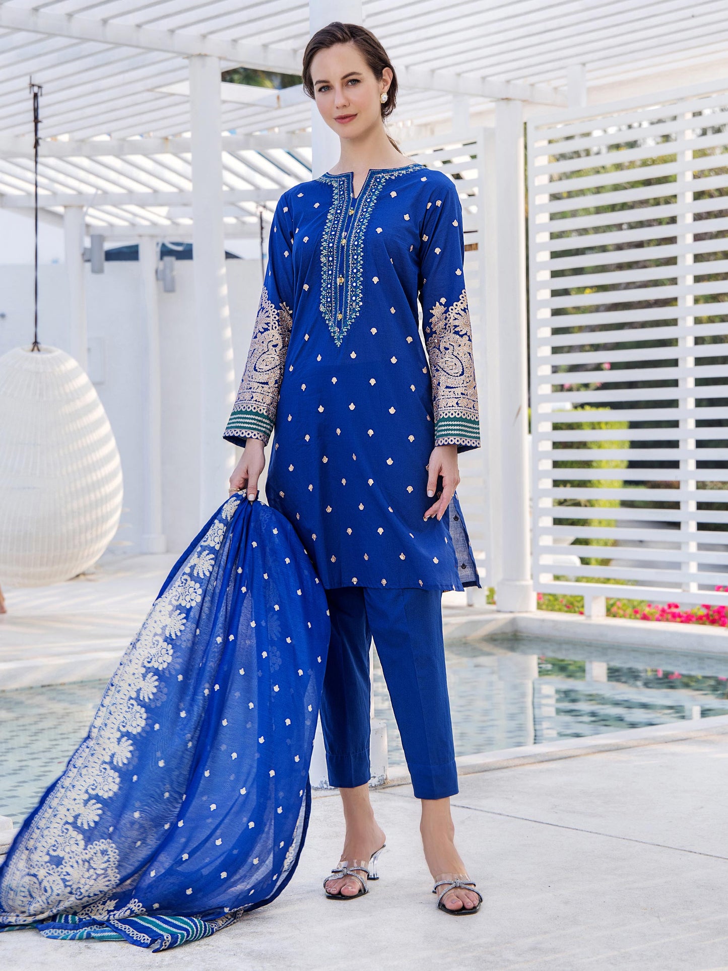 3 Piece Lawn Suit-Embroidered (Unstitched)
