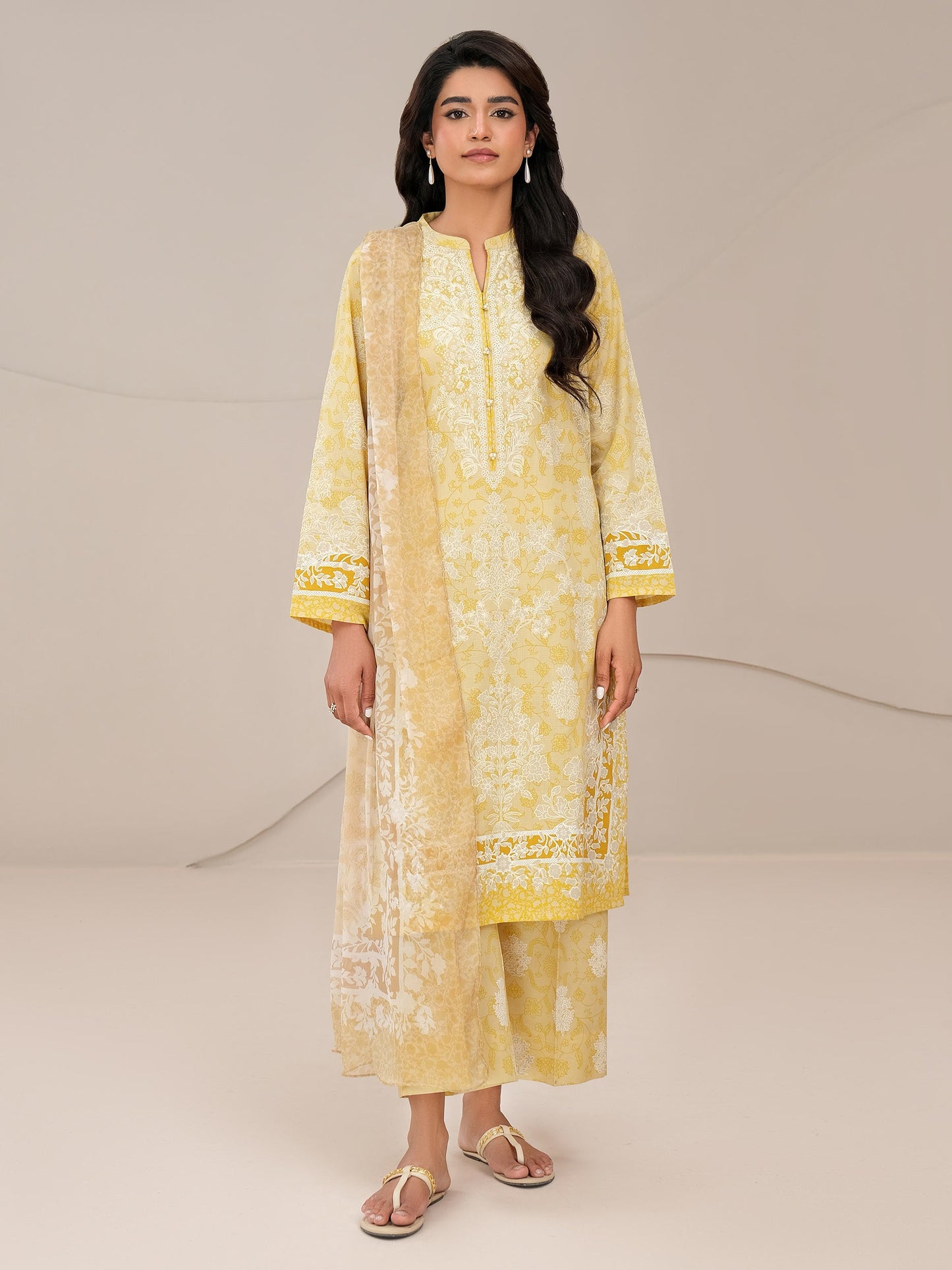 3 Piece Lawn Suit-Paste Print (Unstitched)