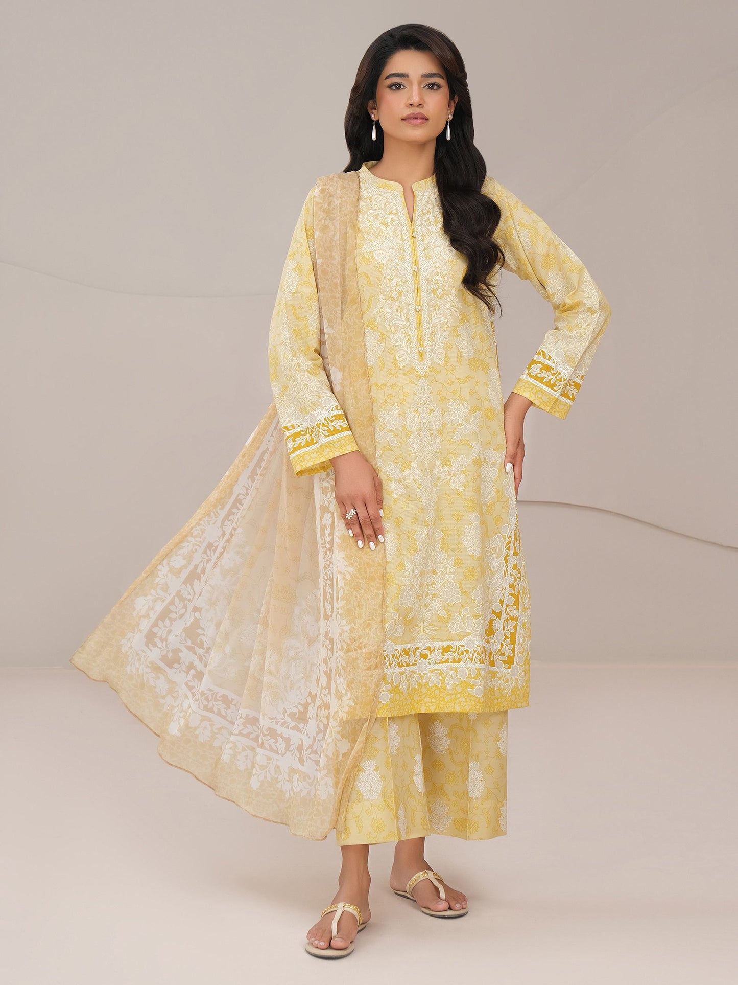 3 Piece Lawn Suit-Paste Print (Unstitched)
