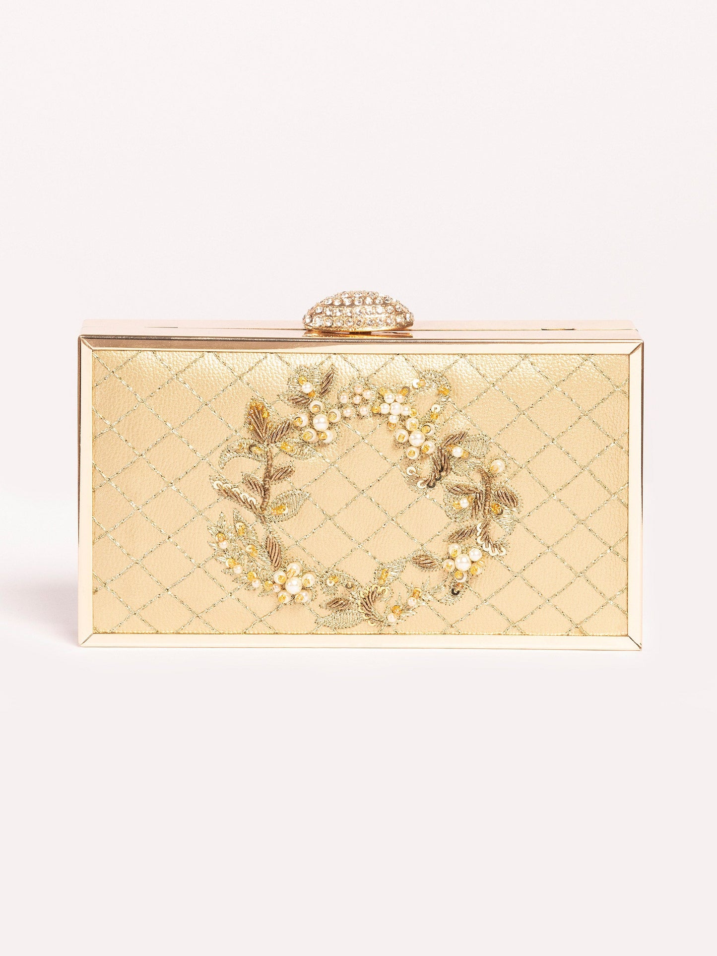 Embellished Box Clutch