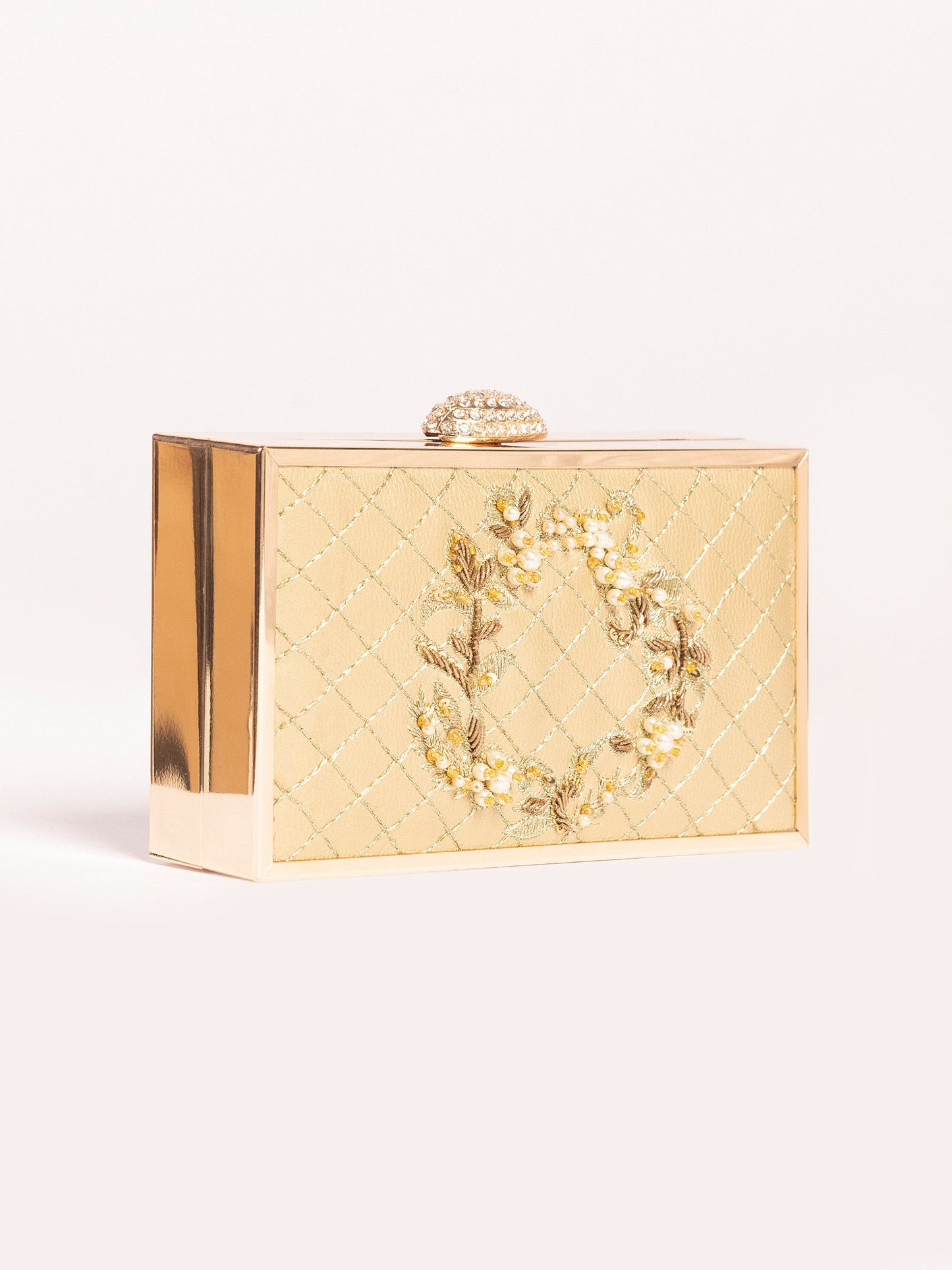 Embellished Box Clutch