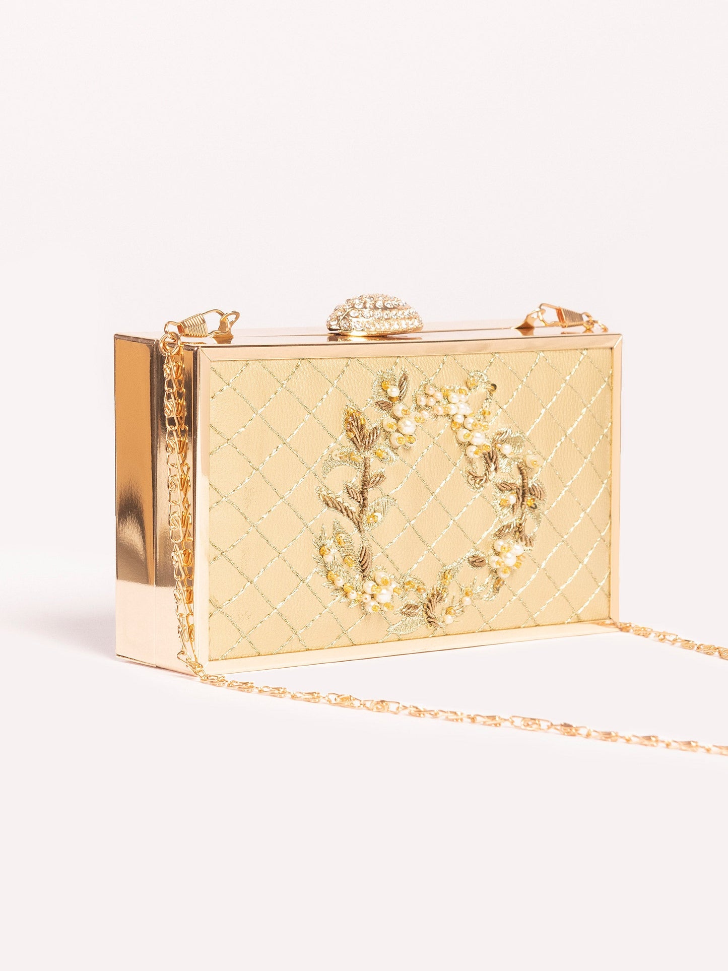 Embellished Box Clutch