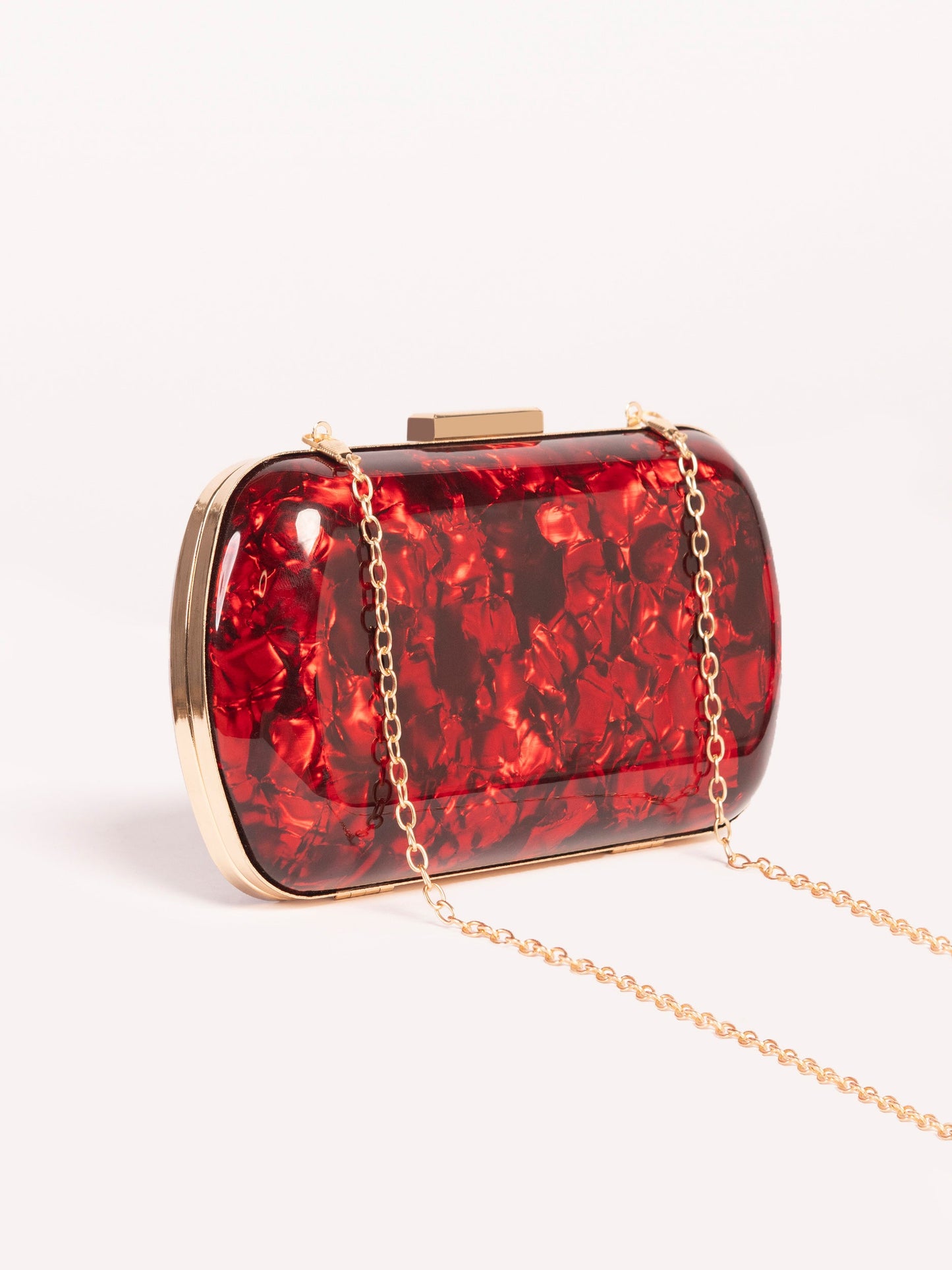Glossy Marble Clutch
