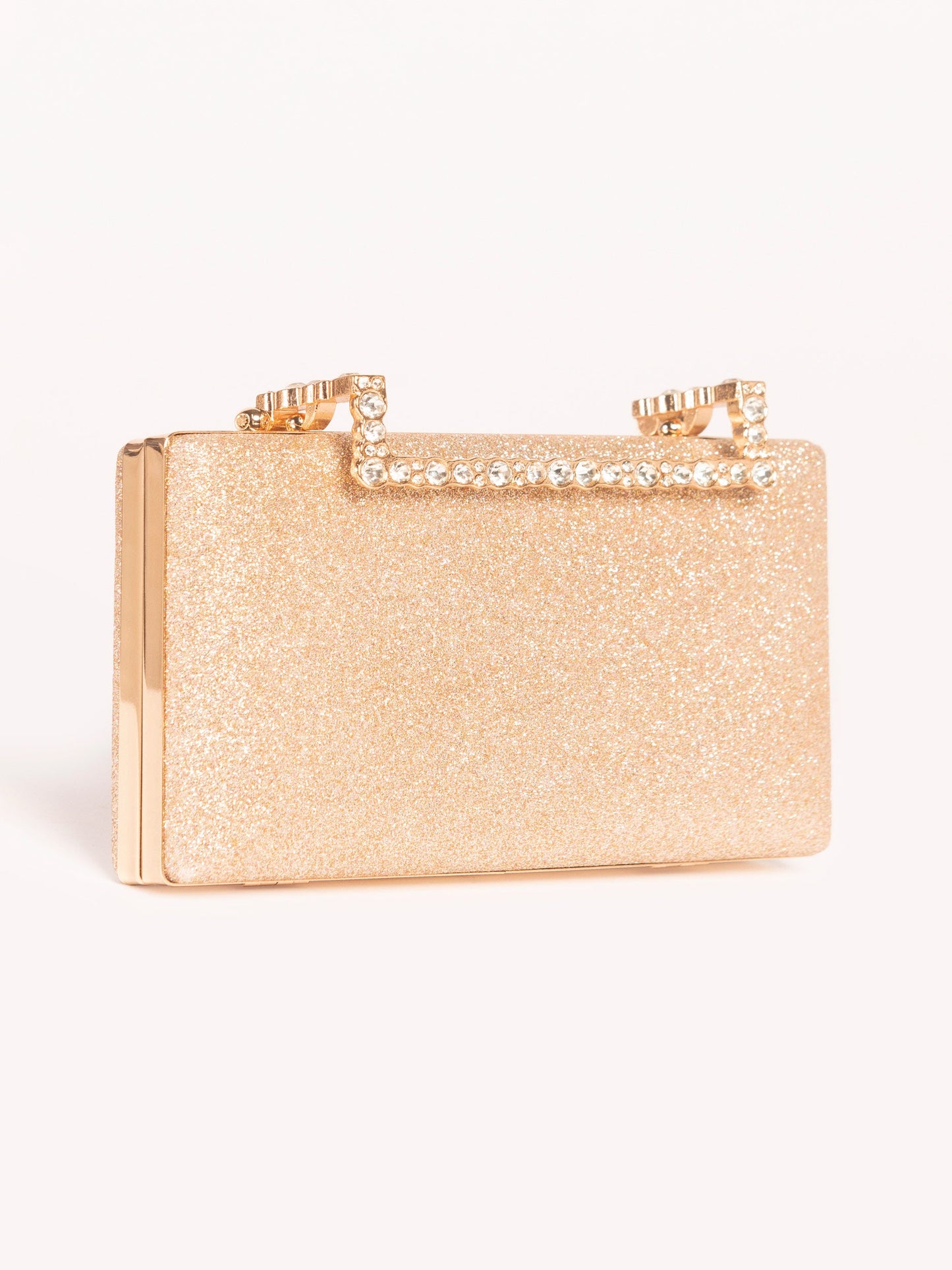 Embellished Metal Clutch