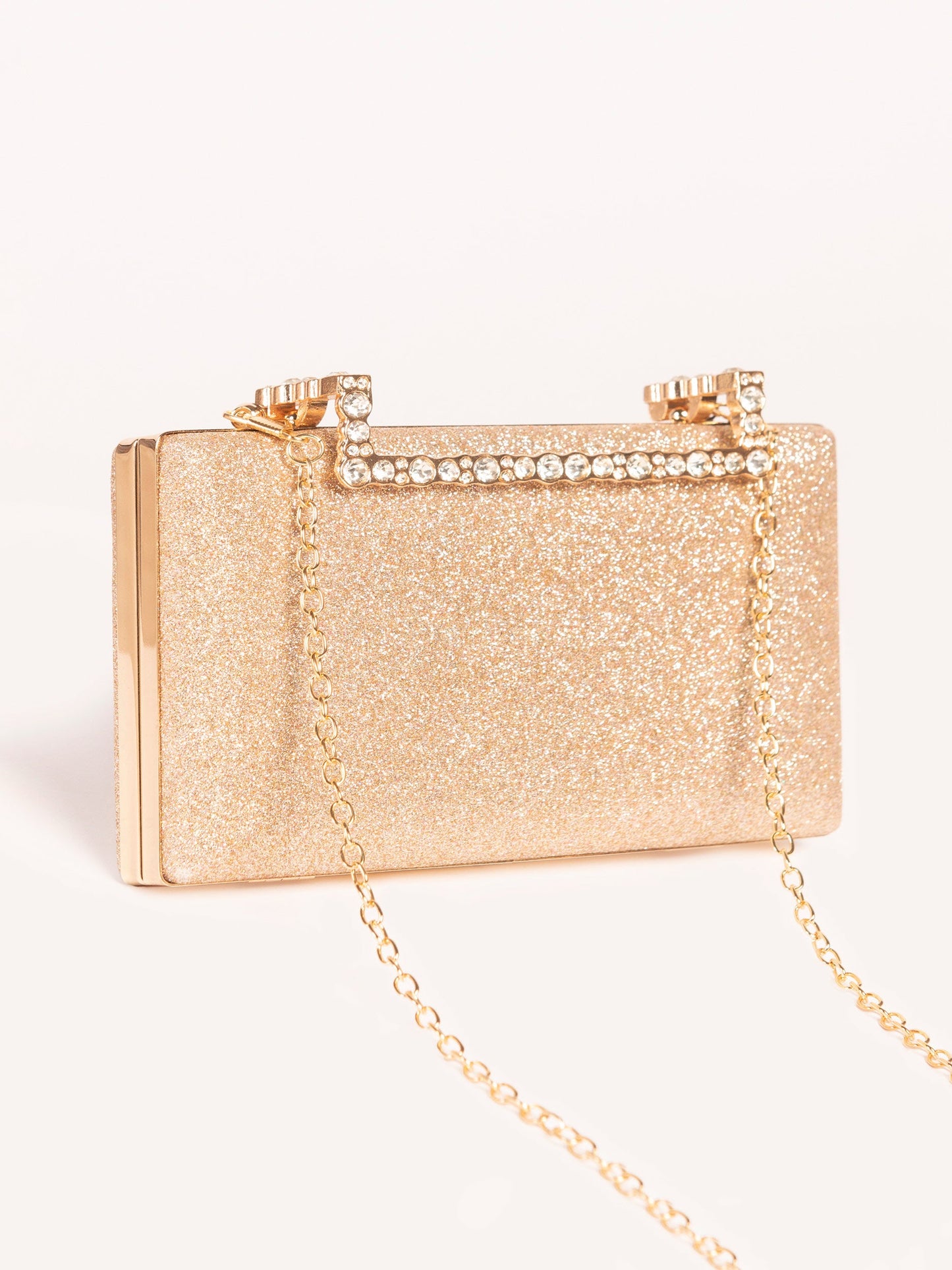 Embellished Metal Clutch