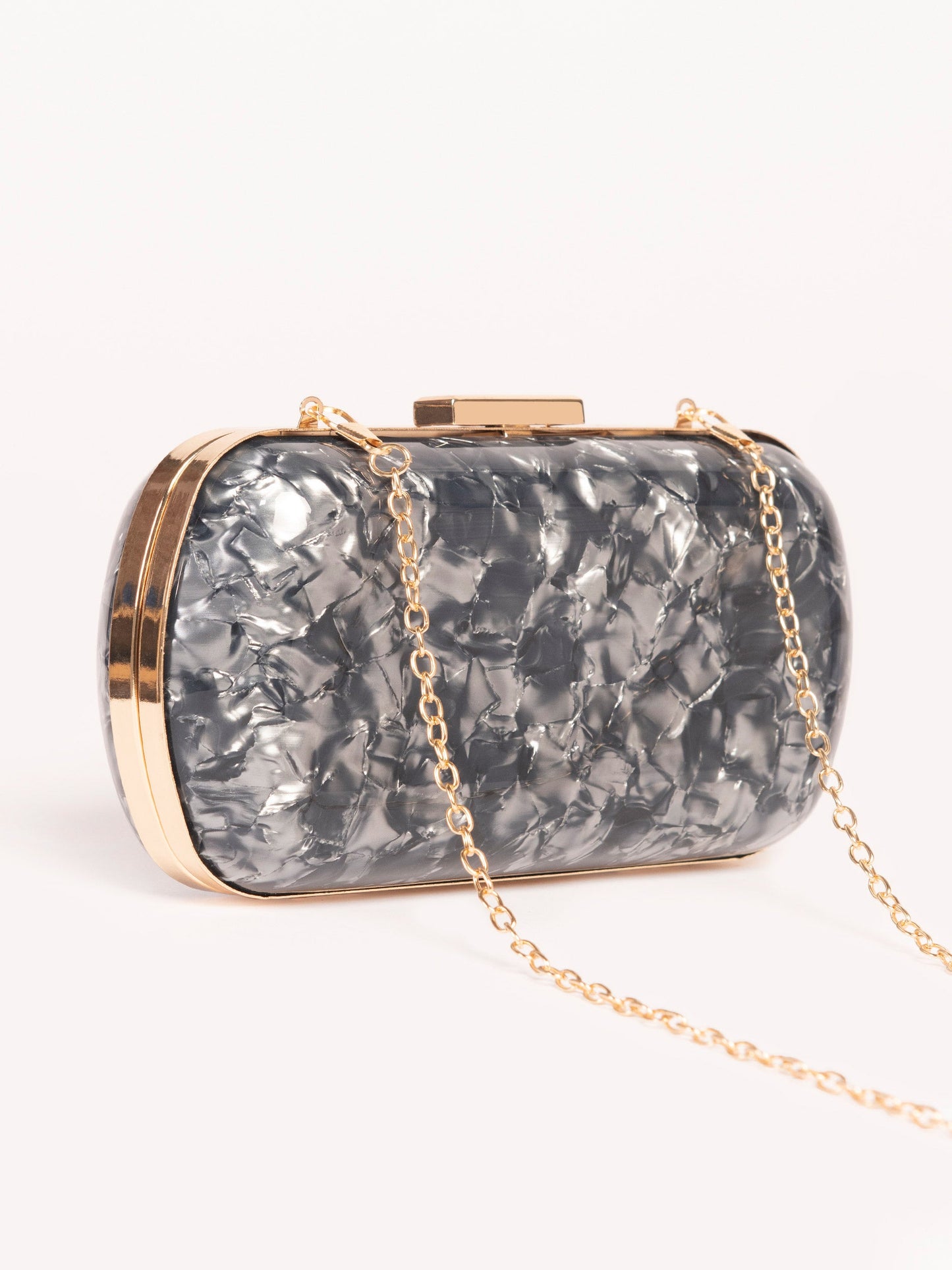 Glossy Marble Clutch