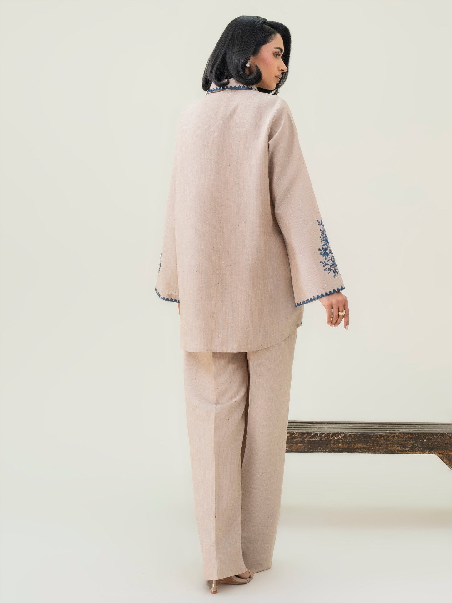 Yarn Dyed Co-Ord Set-Embroidered (Pret)