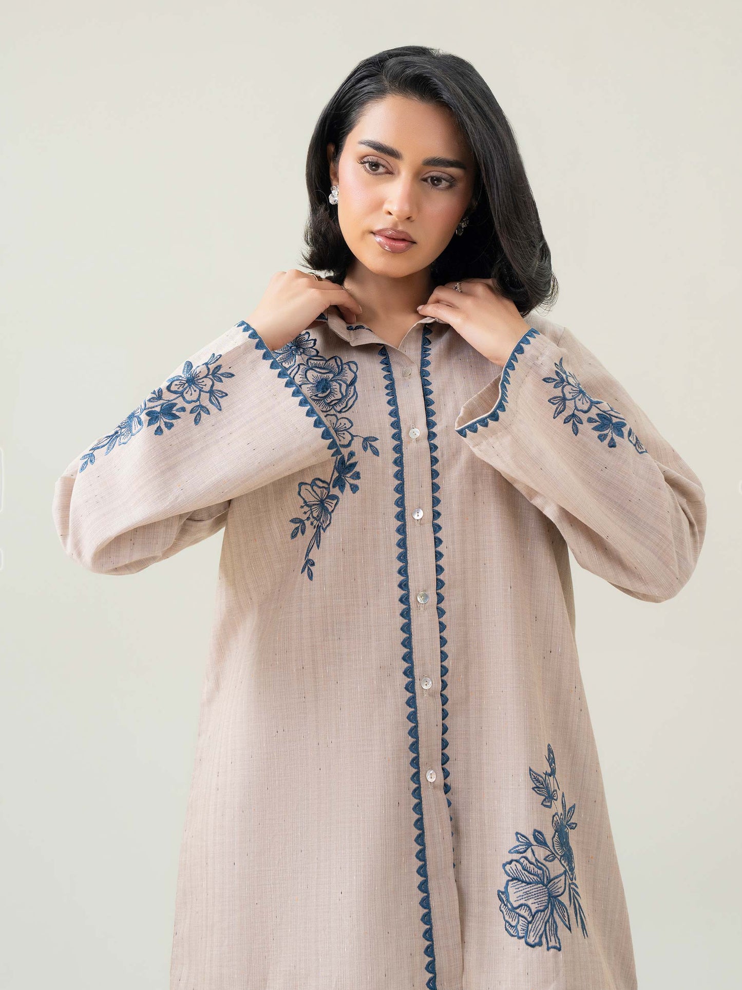 Yarn Dyed Co-Ord Set-Embroidered (Pret)
