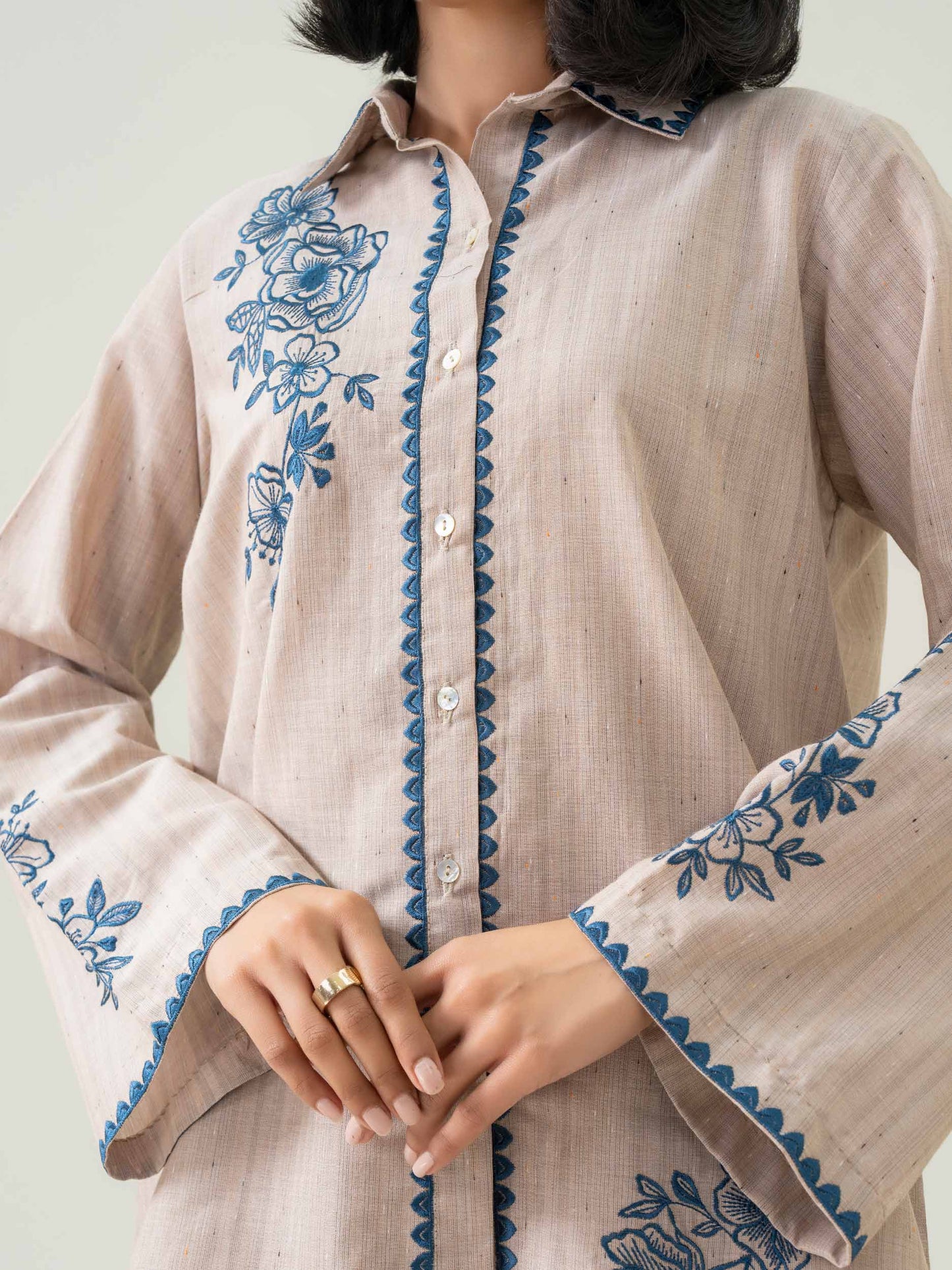 Yarn Dyed Co-Ord Set-Embroidered (Pret)