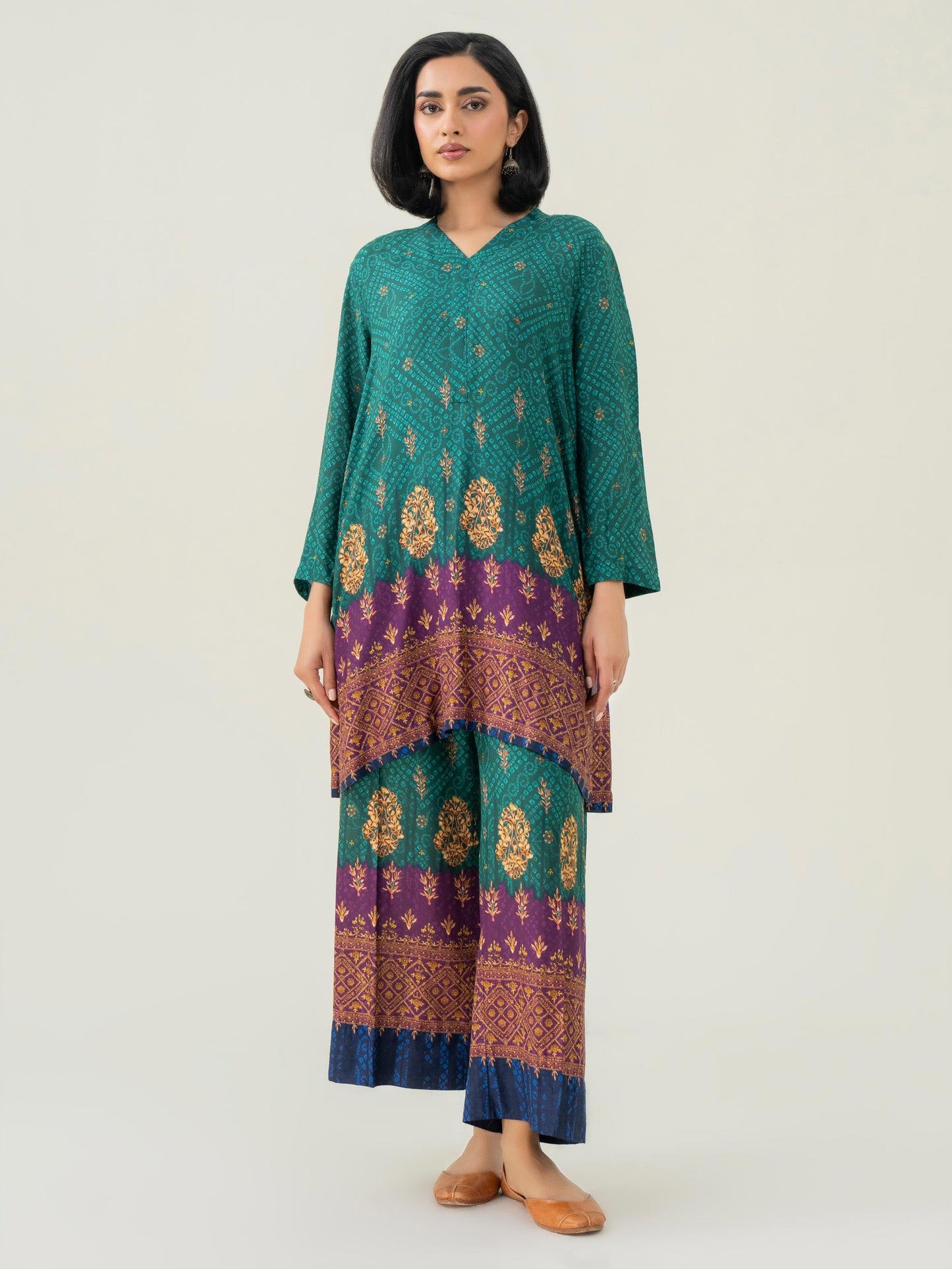 2 Piece Viscose Suit-Printed (Pret)