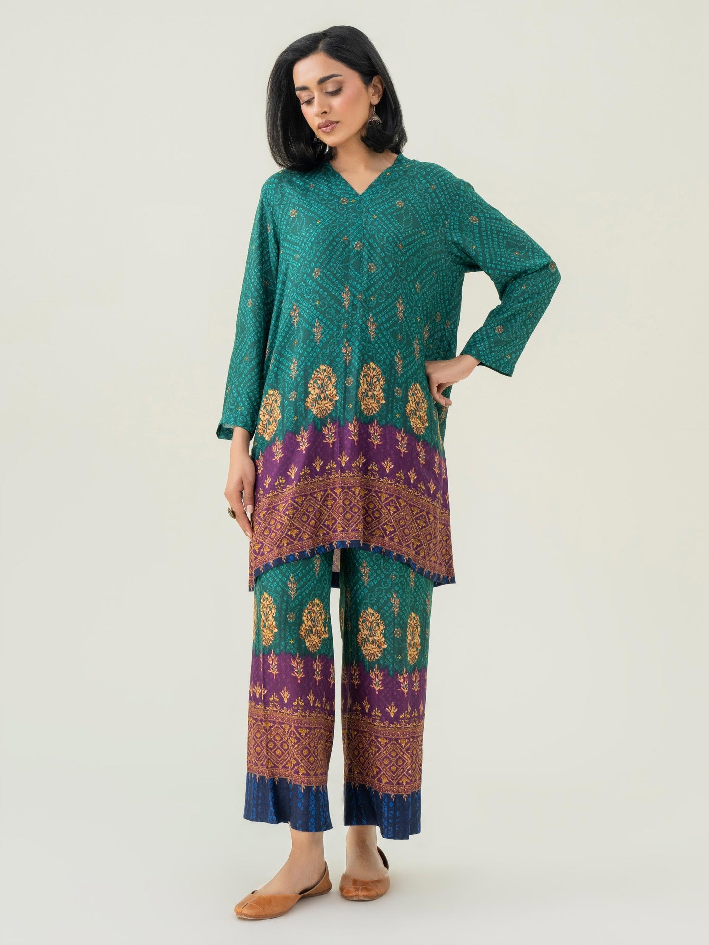 2 Piece Viscose Suit-Printed (Pret)