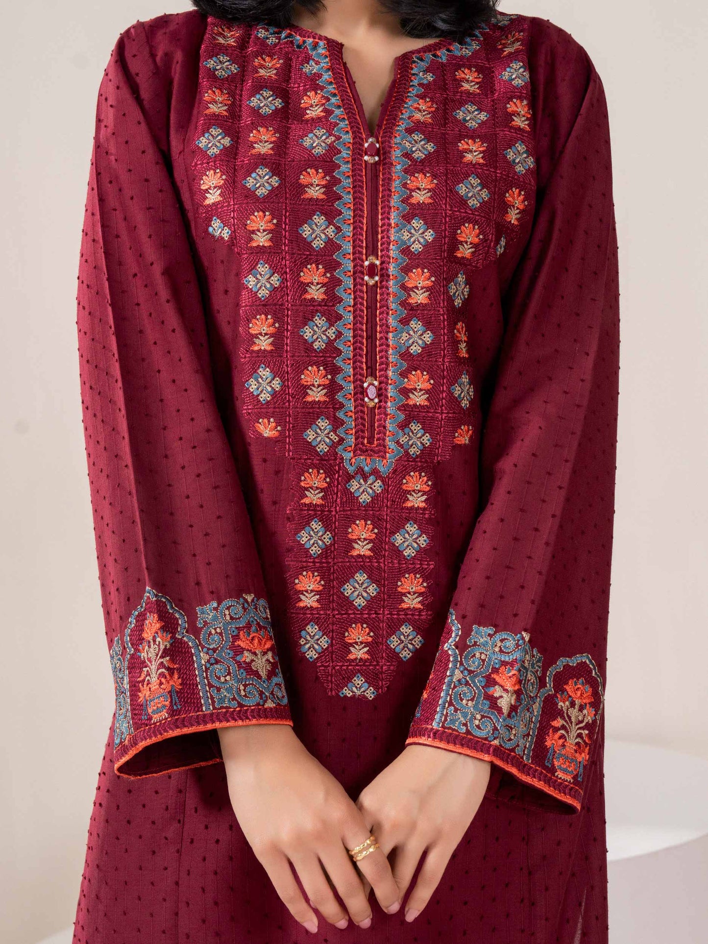 2 Piece Lawn Suit-Embroidered (Pret)
