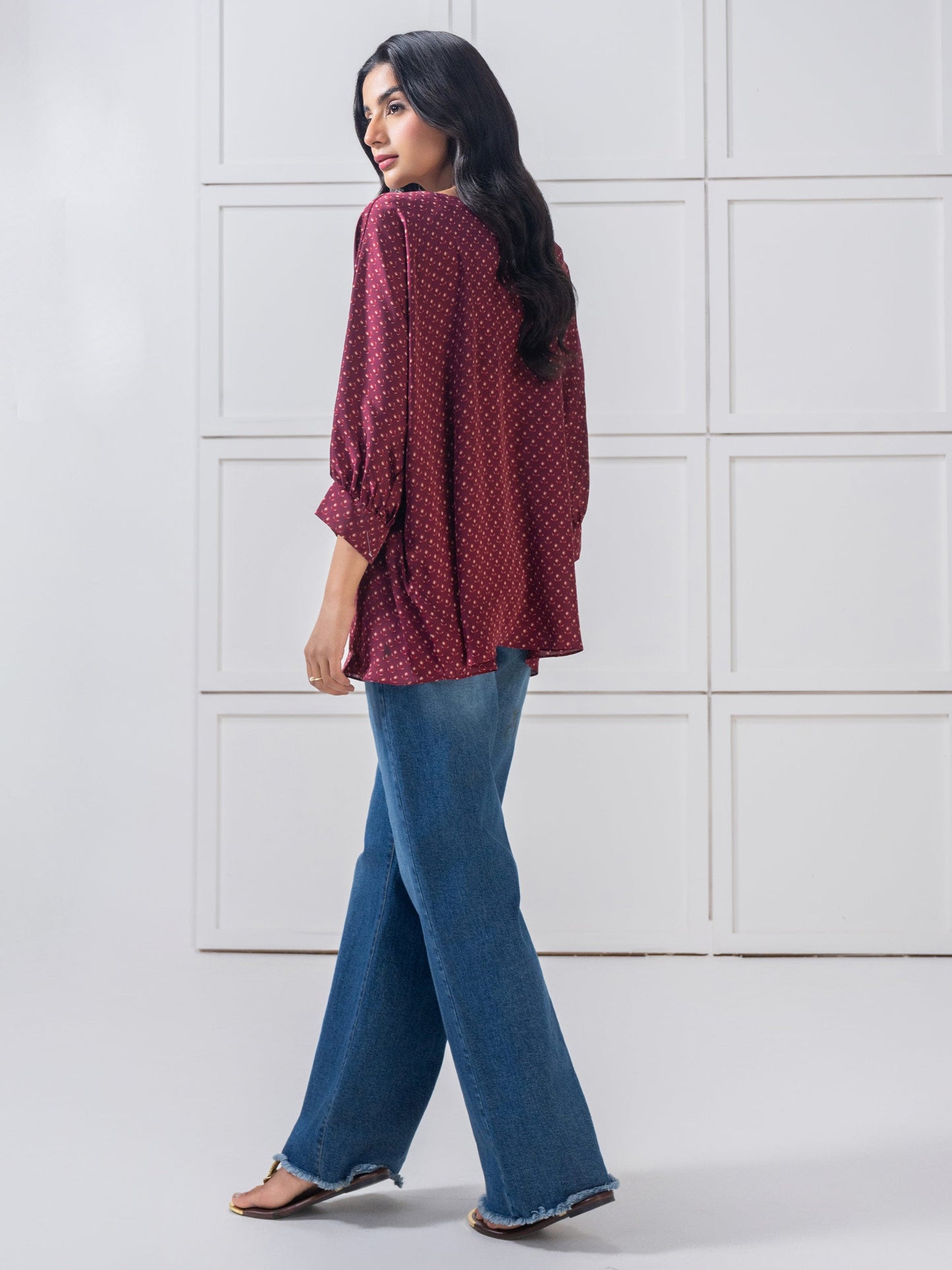 Printed Silk Top