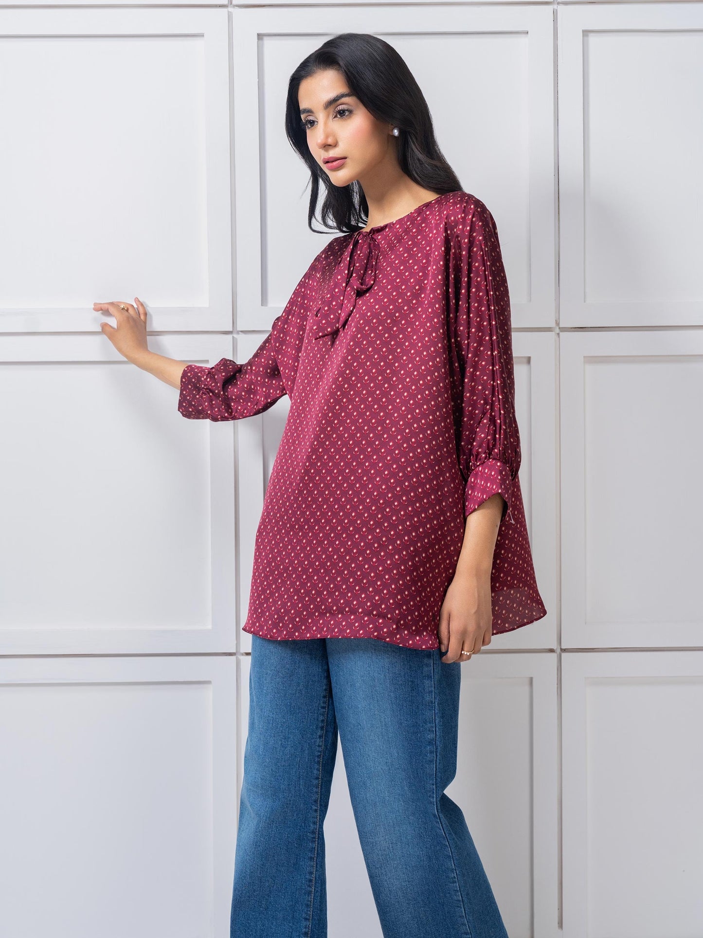 Printed Silk Top