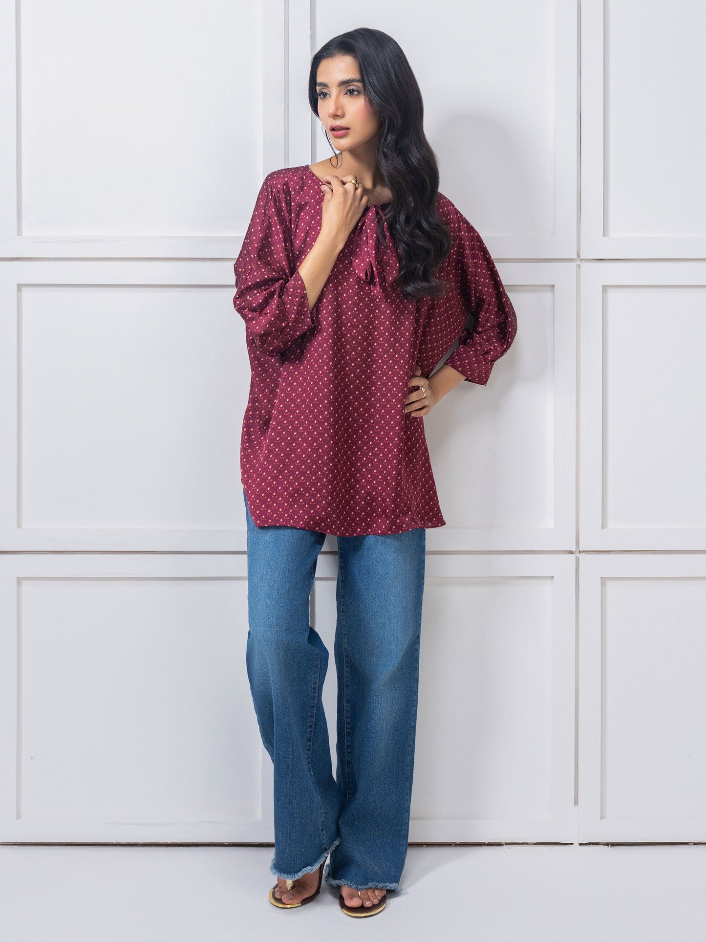 Printed Silk Top