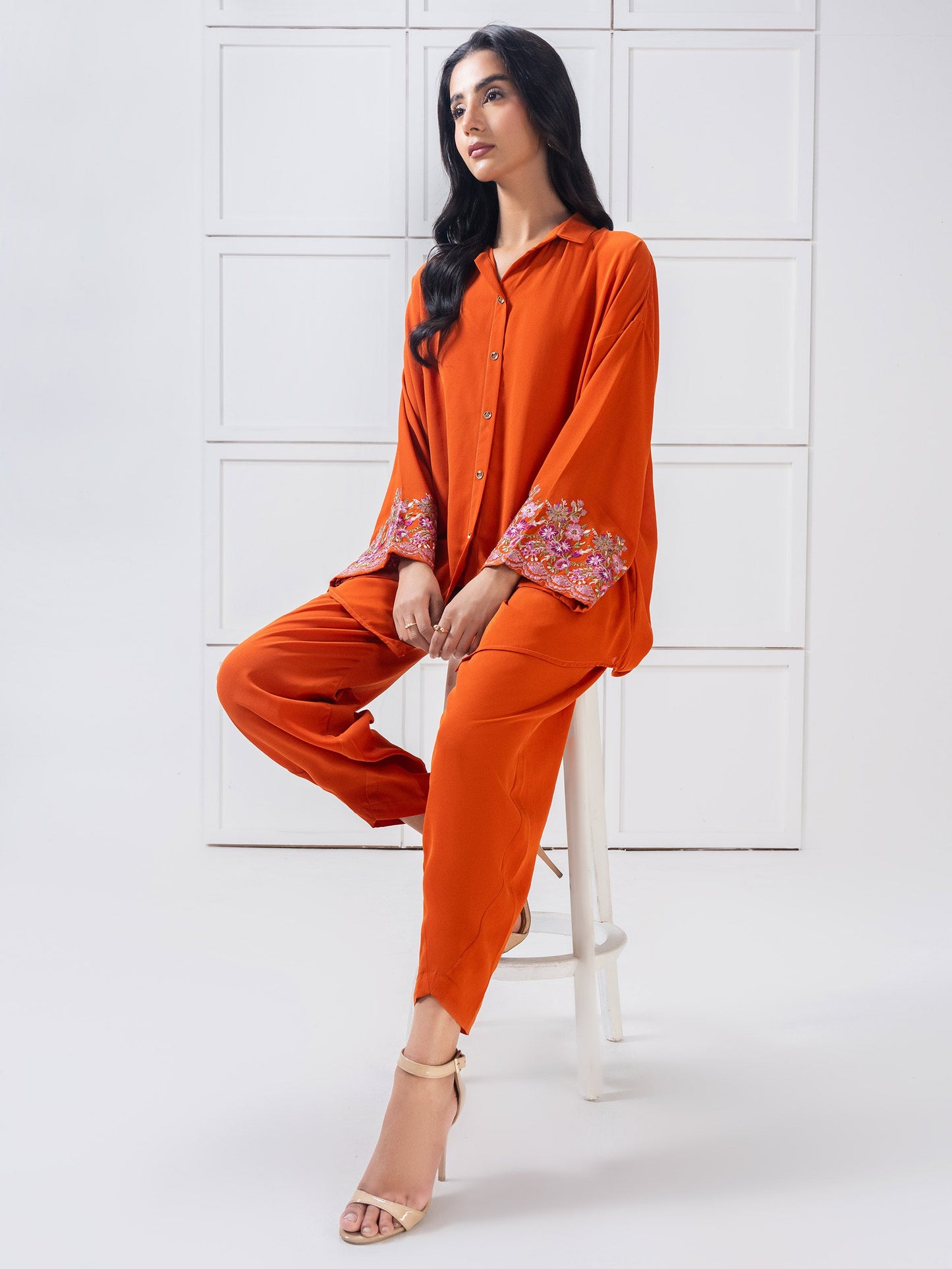 Grip Co-Ord Set-Embroidered (Pret)