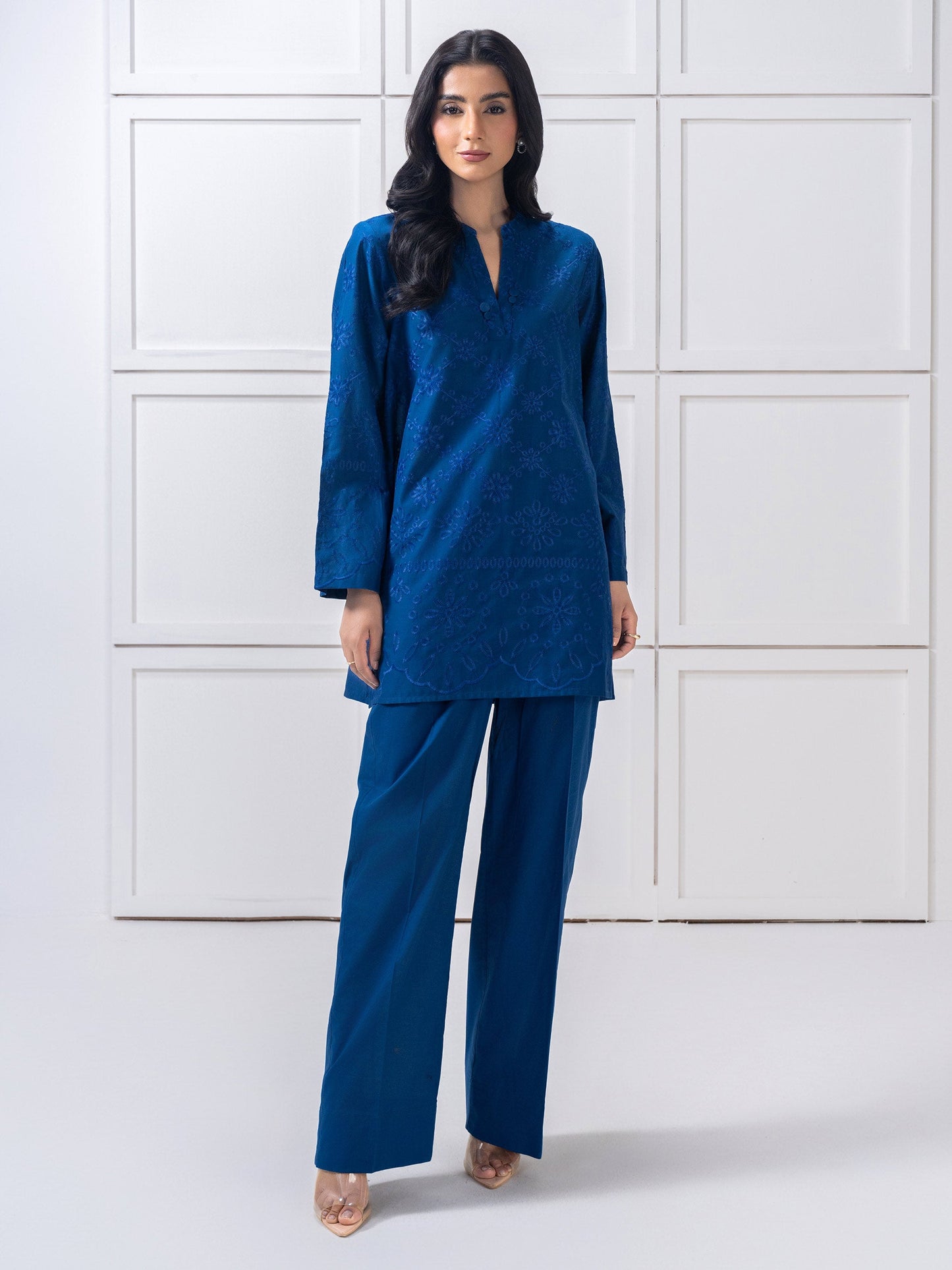 Lawn Co-Ord Set-Embroidered (Pret)