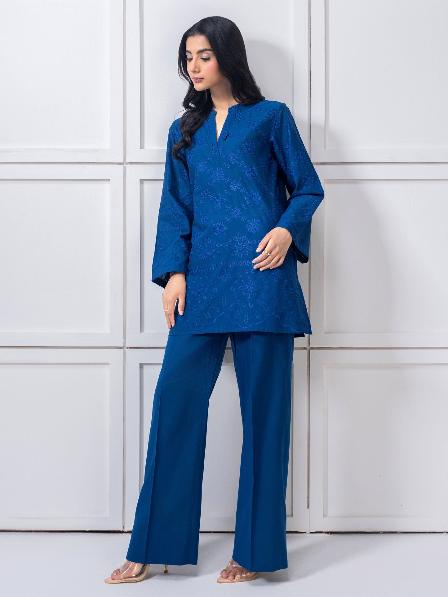 Lawn Co-Ord Set-Embroidered (Pret)