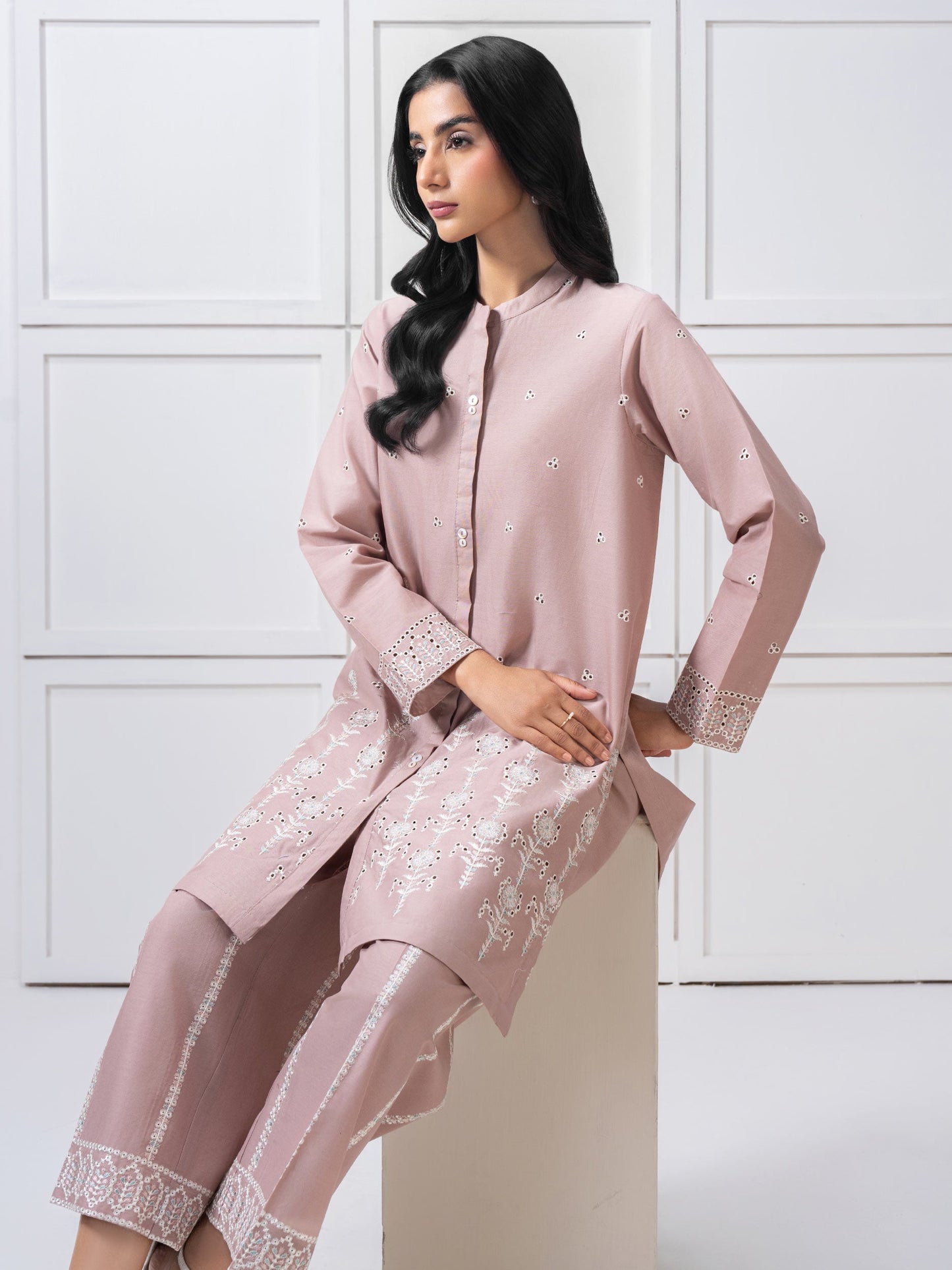 Lawn Co-Ord Set-Embroidered (Pret)