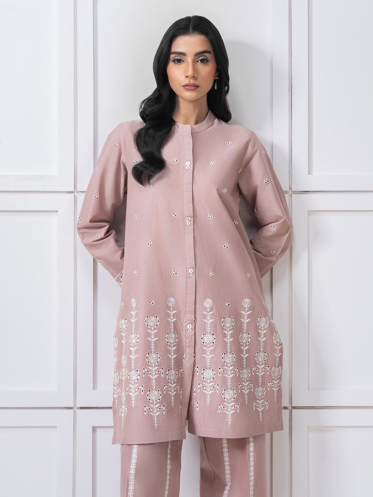 Lawn Co-Ord Set-Embroidered (Pret)