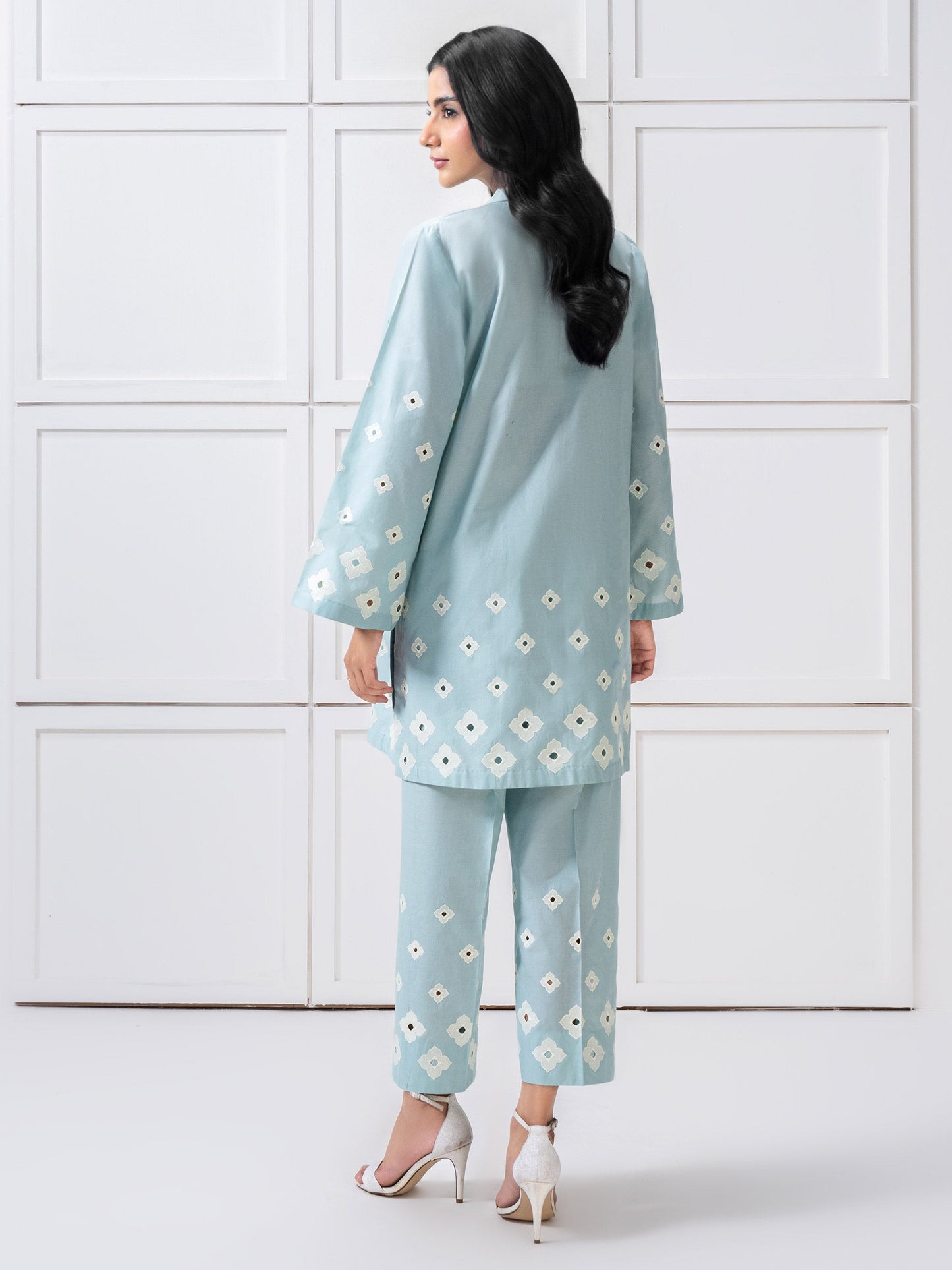 Lawn Co-Ord Set-Embroidered (Pret)