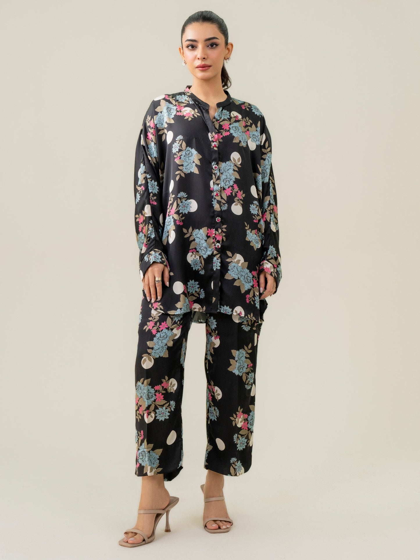 Silk Co-ord Set-Printed (Pret)