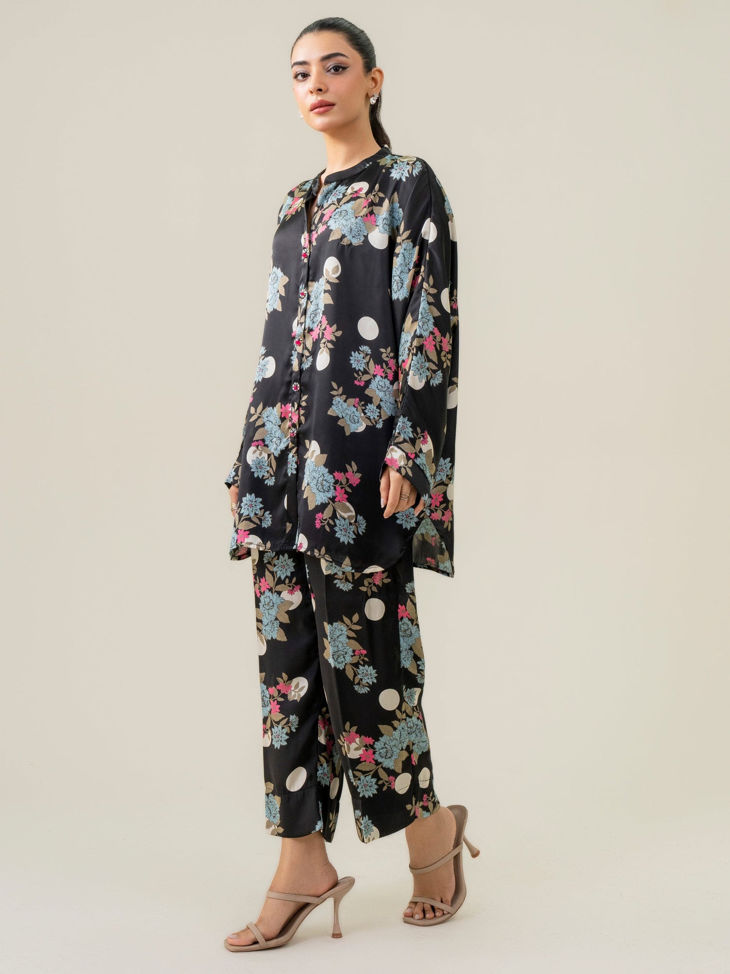 Silk Co-ord Set-Printed (Pret)