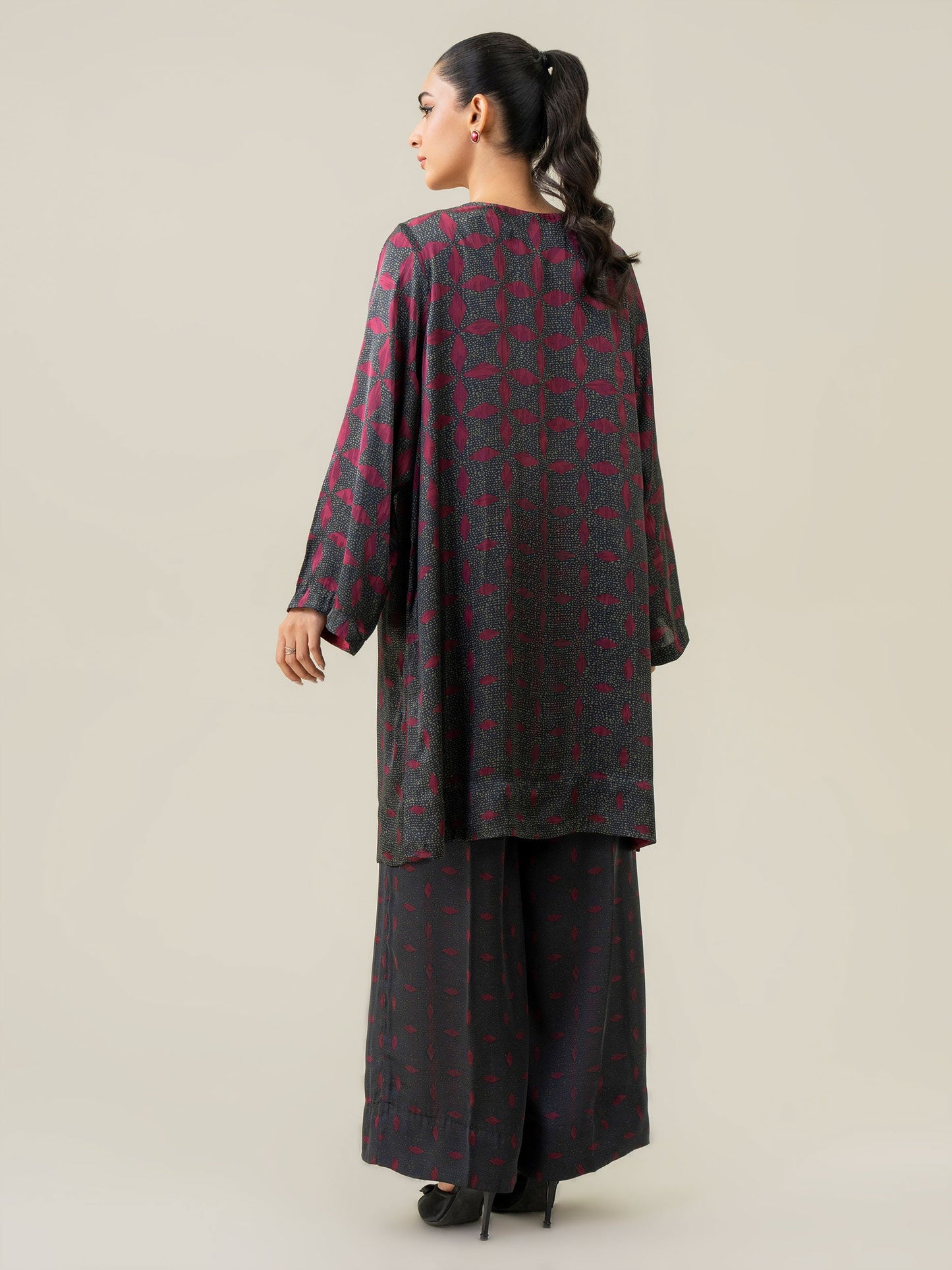 Silk Co-ord Set-Printed (Pret)