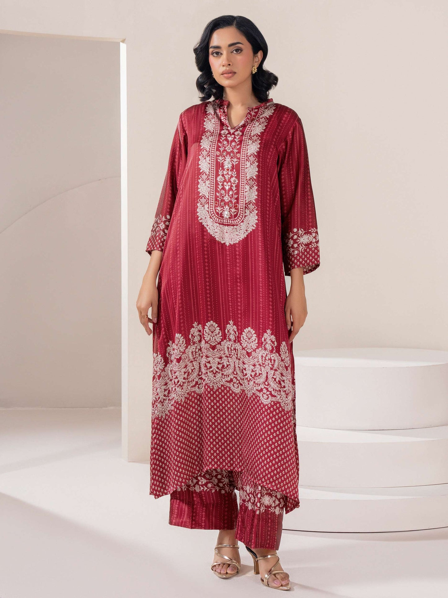 2 Piece Silk Suit-Printed (Pret)