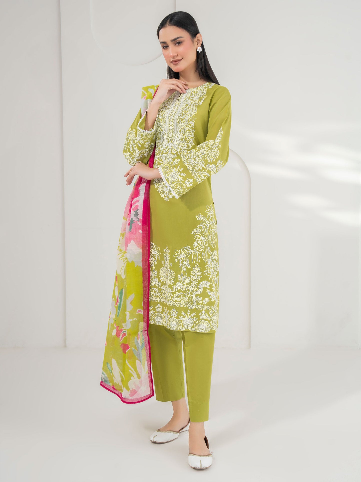 3 Piece Lawn Suit-Paste Print (Pret)