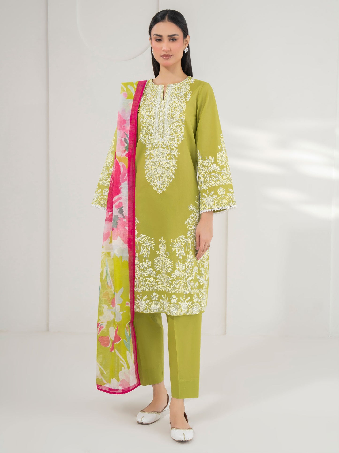 3 Piece Lawn Suit-Paste Print (Pret)