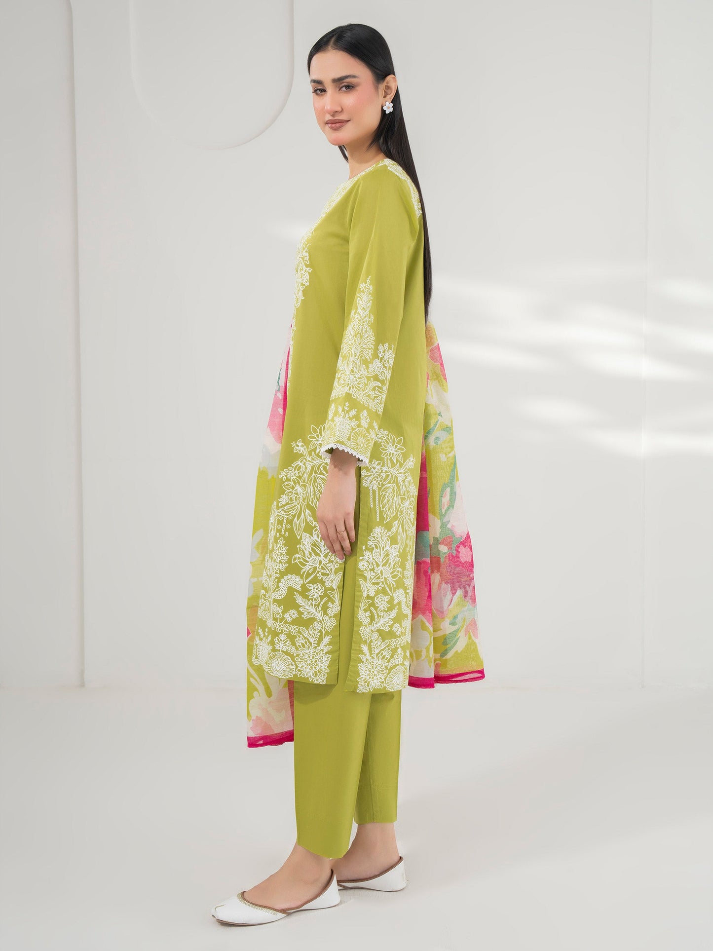 3 Piece Lawn Suit-Paste Print (Pret)