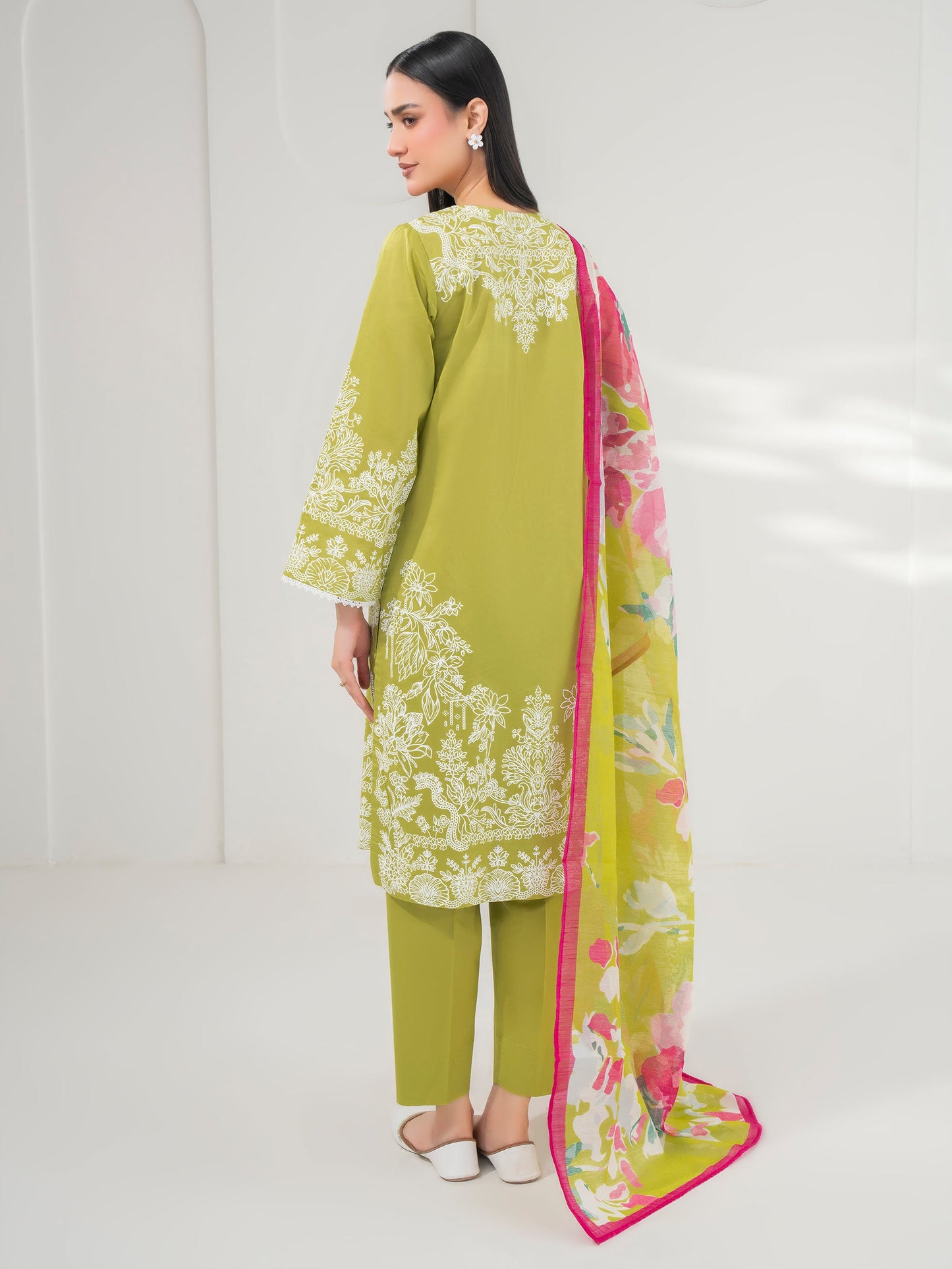 3 Piece Lawn Suit-Paste Print (Pret)