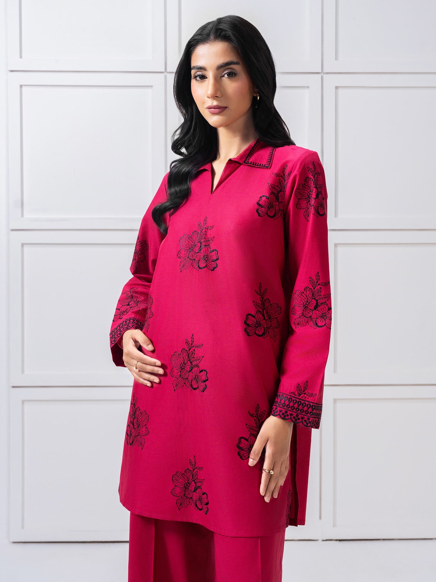 Lawn Co-Ord Set-Embroidered (Pret)