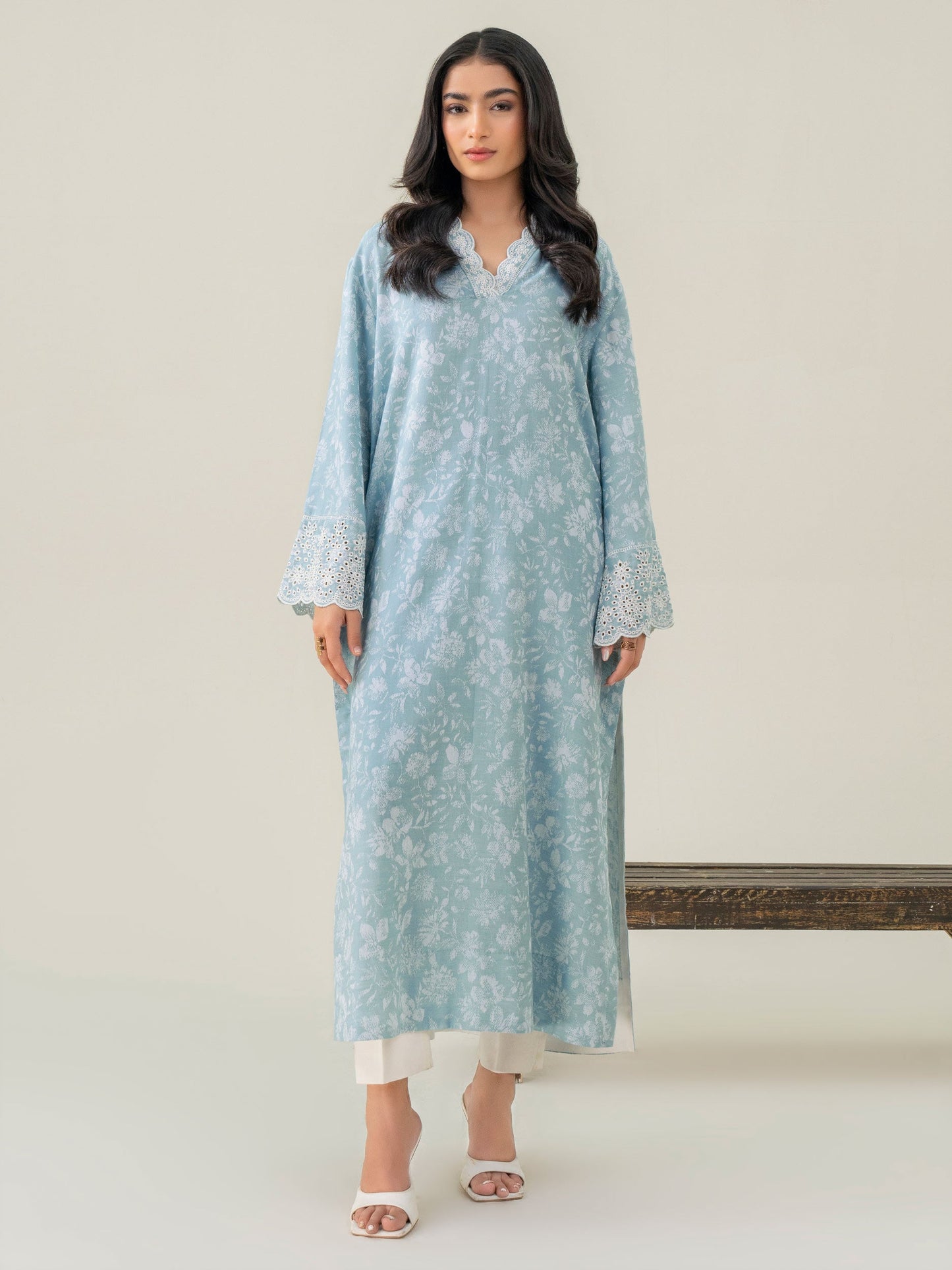 Jacquard Embroidered Shirt (Pret)