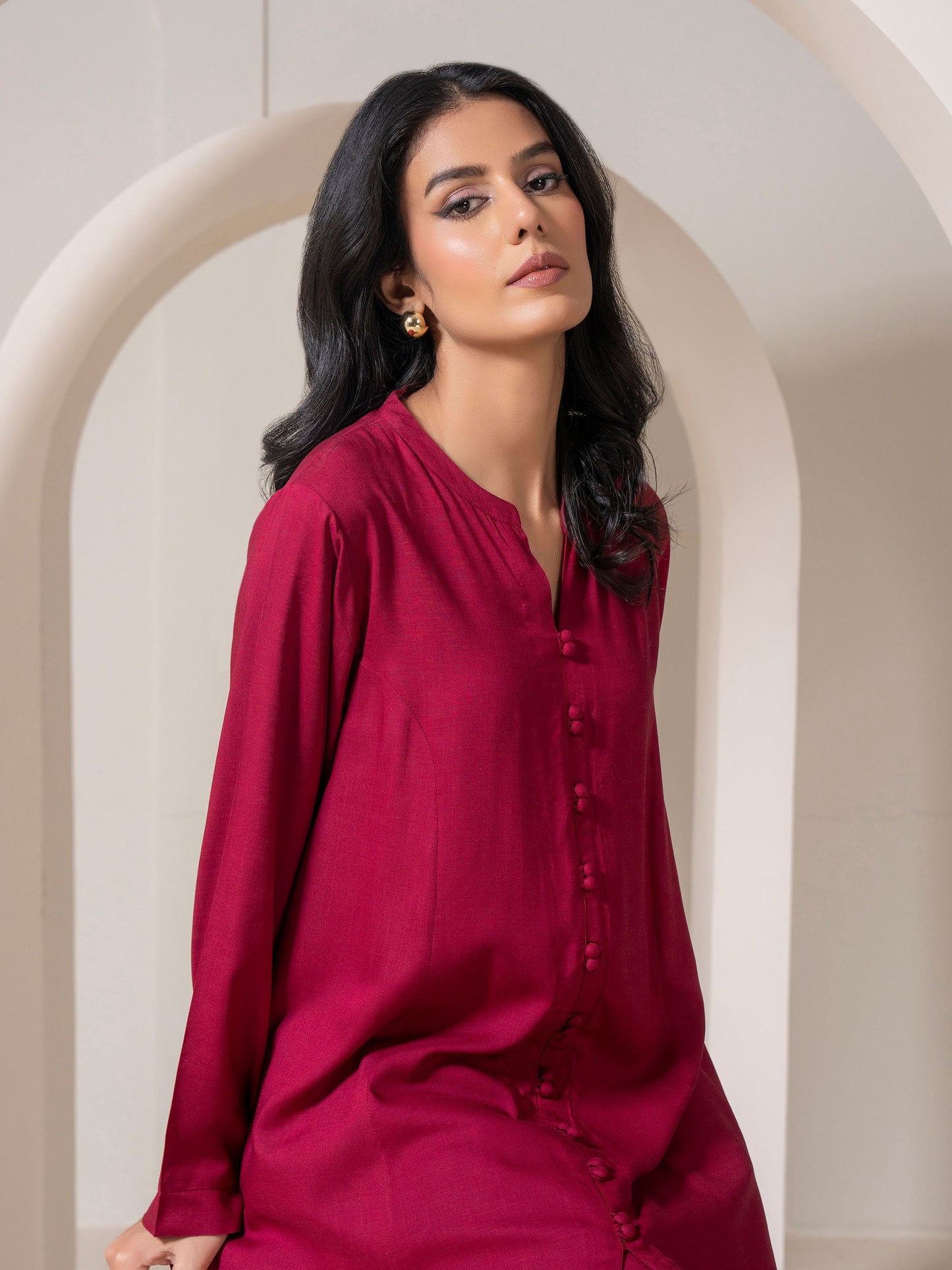 2 Piece Viscose Suit-Dyed (Pret)
