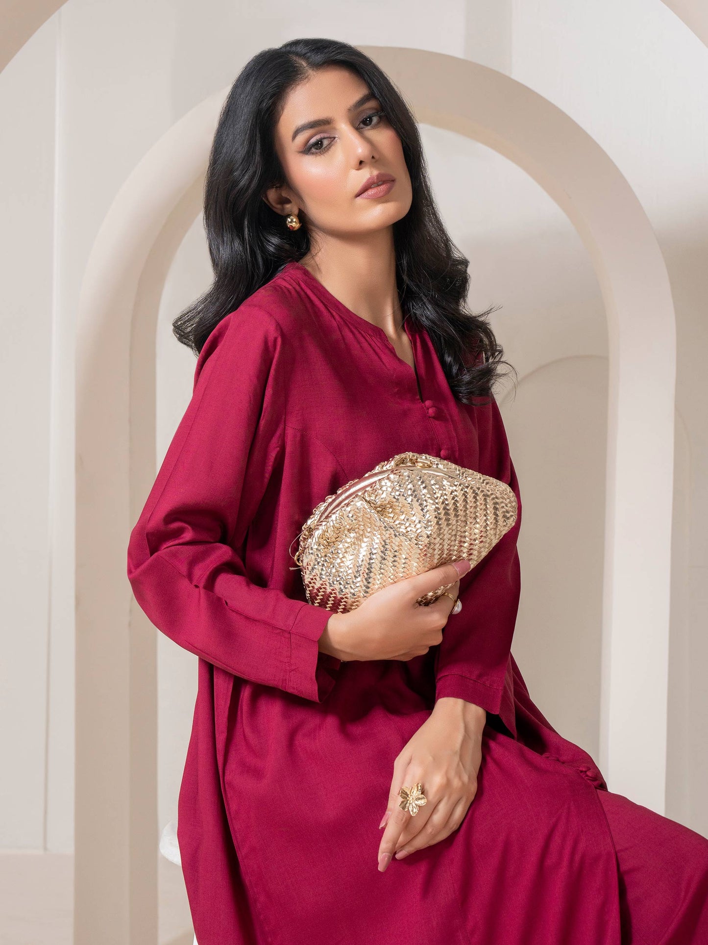 2 Piece Viscose Suit-Dyed (Pret)