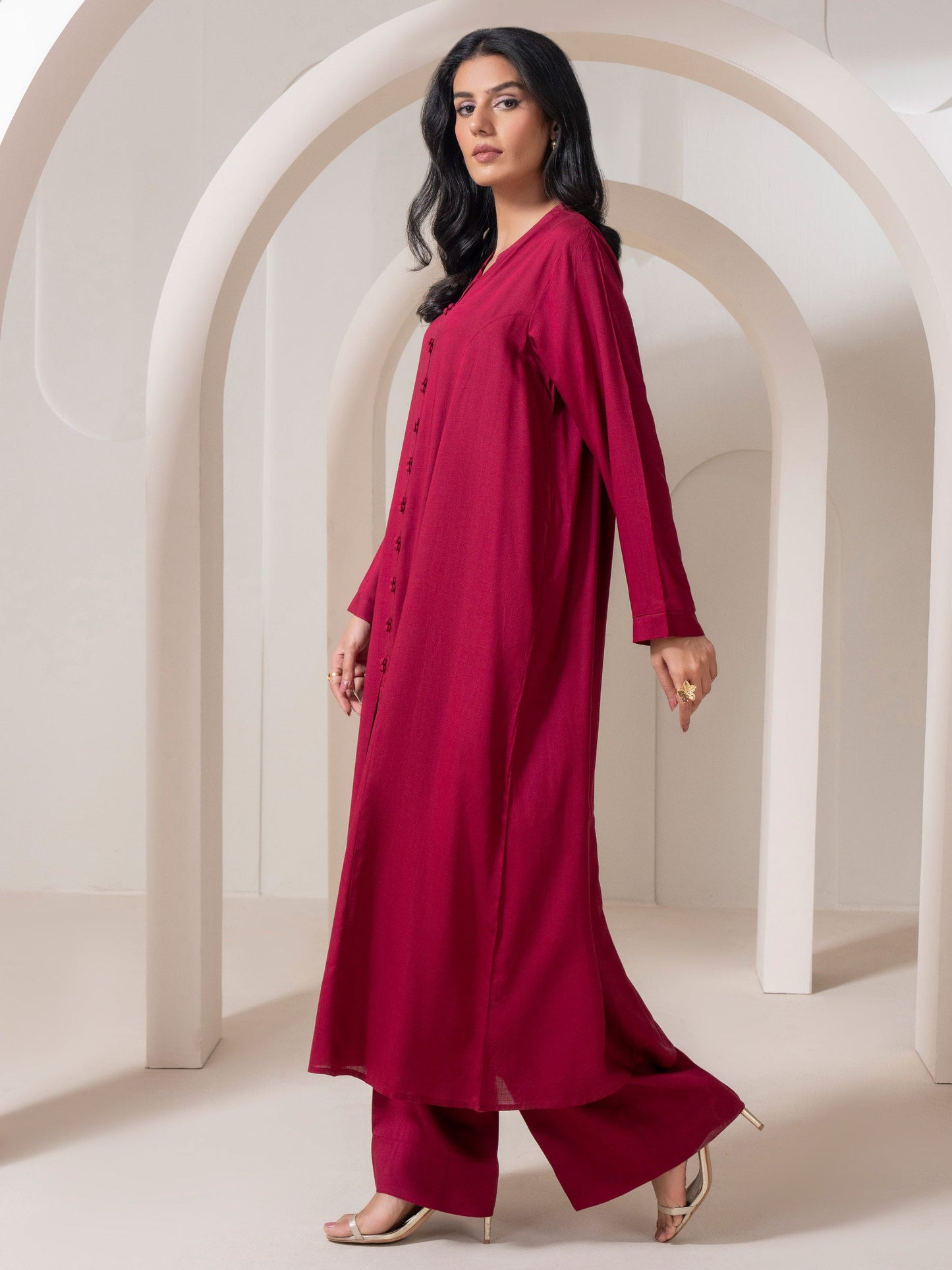 2 Piece Viscose Suit-Dyed (Pret)