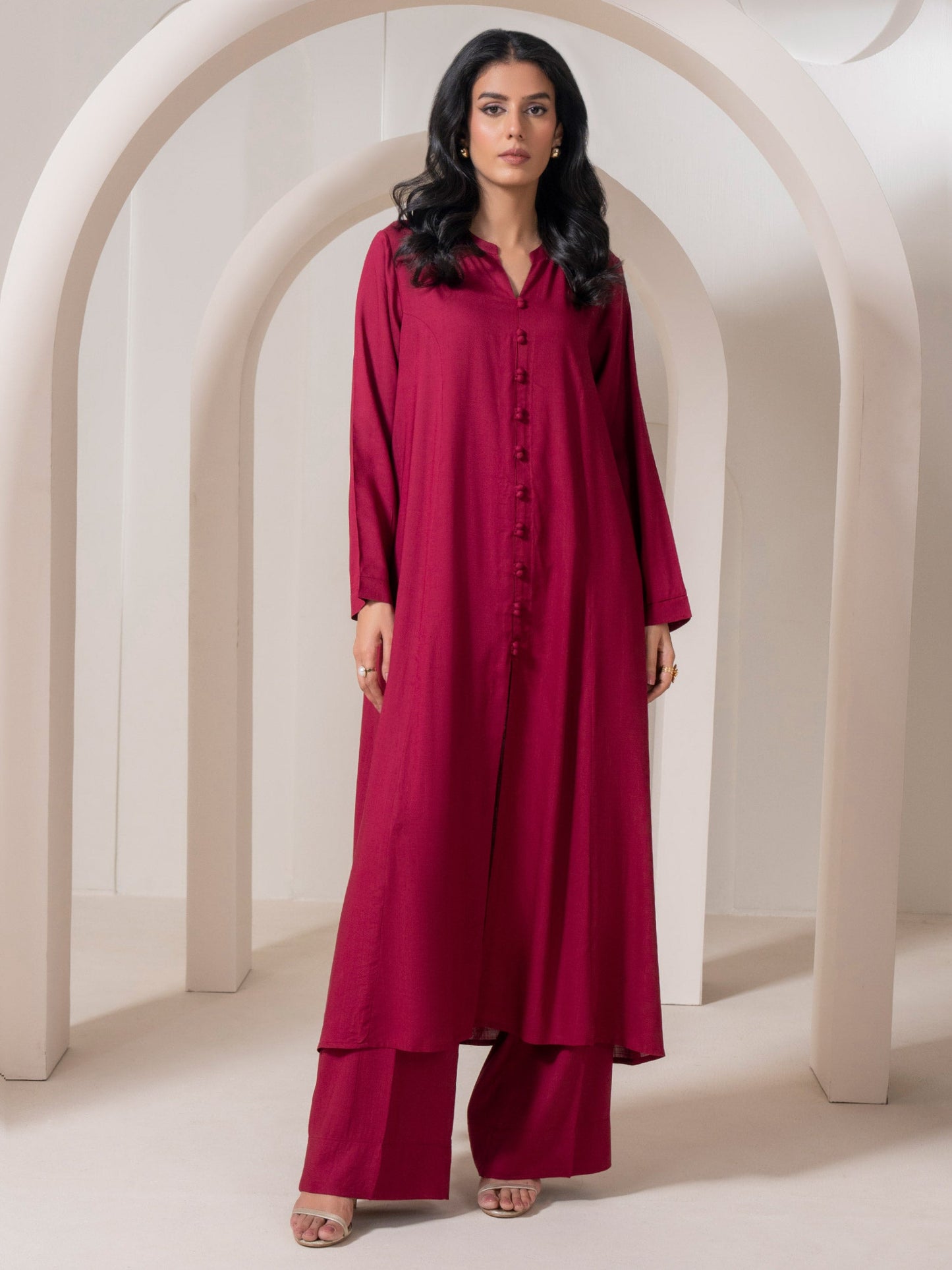 2 Piece Viscose Suit-Dyed (Pret)