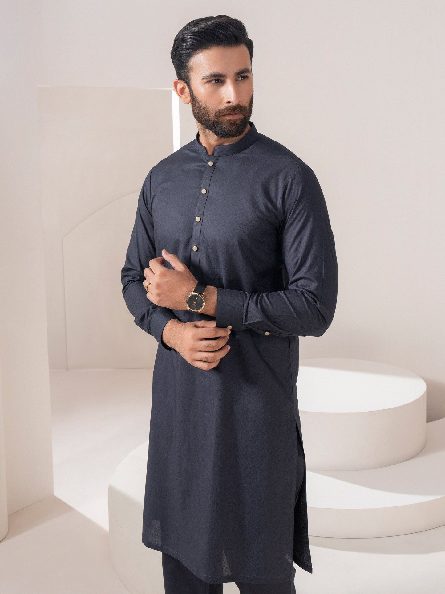Self Jacquard Suit