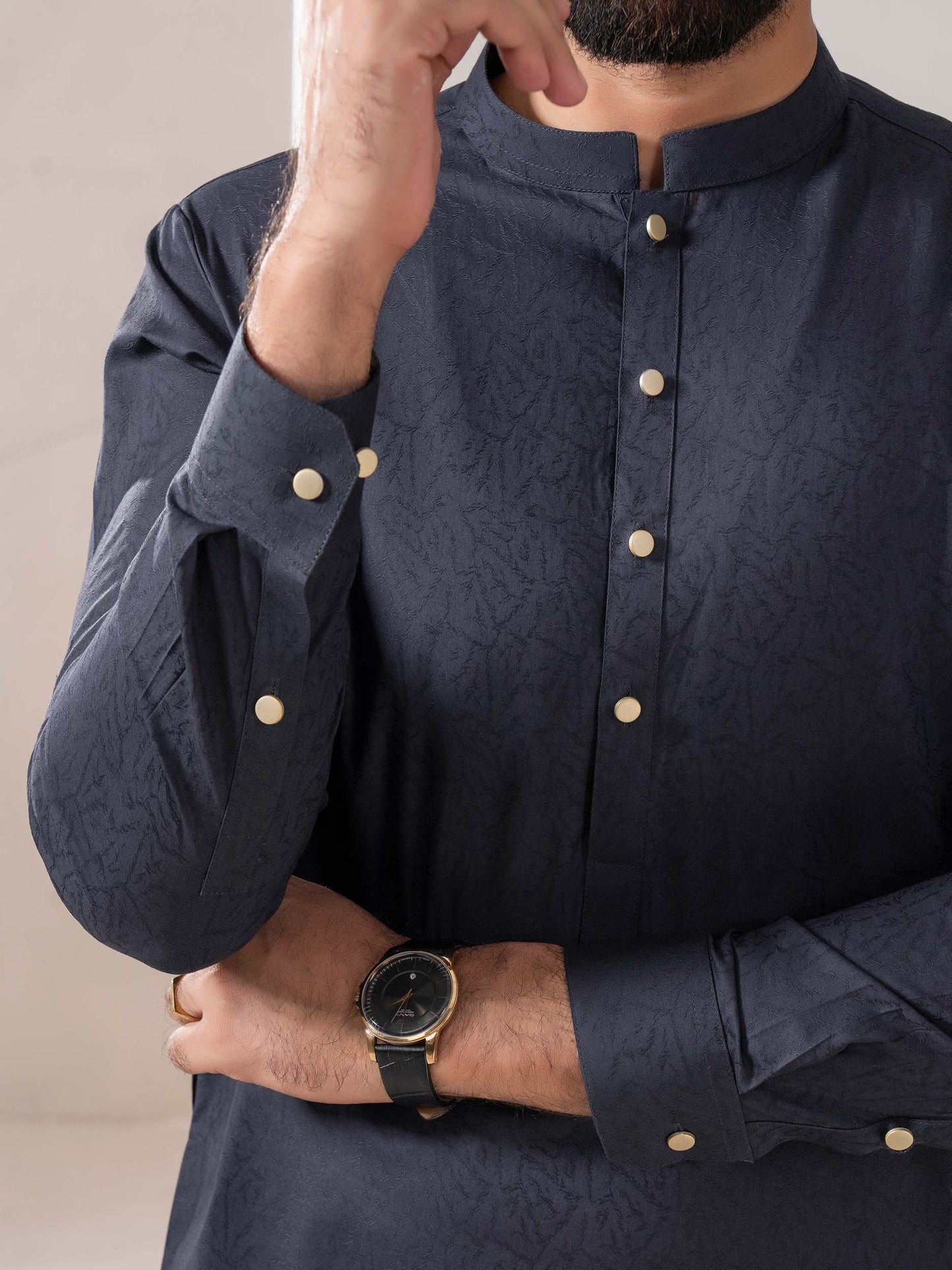 Self Jacquard Suit