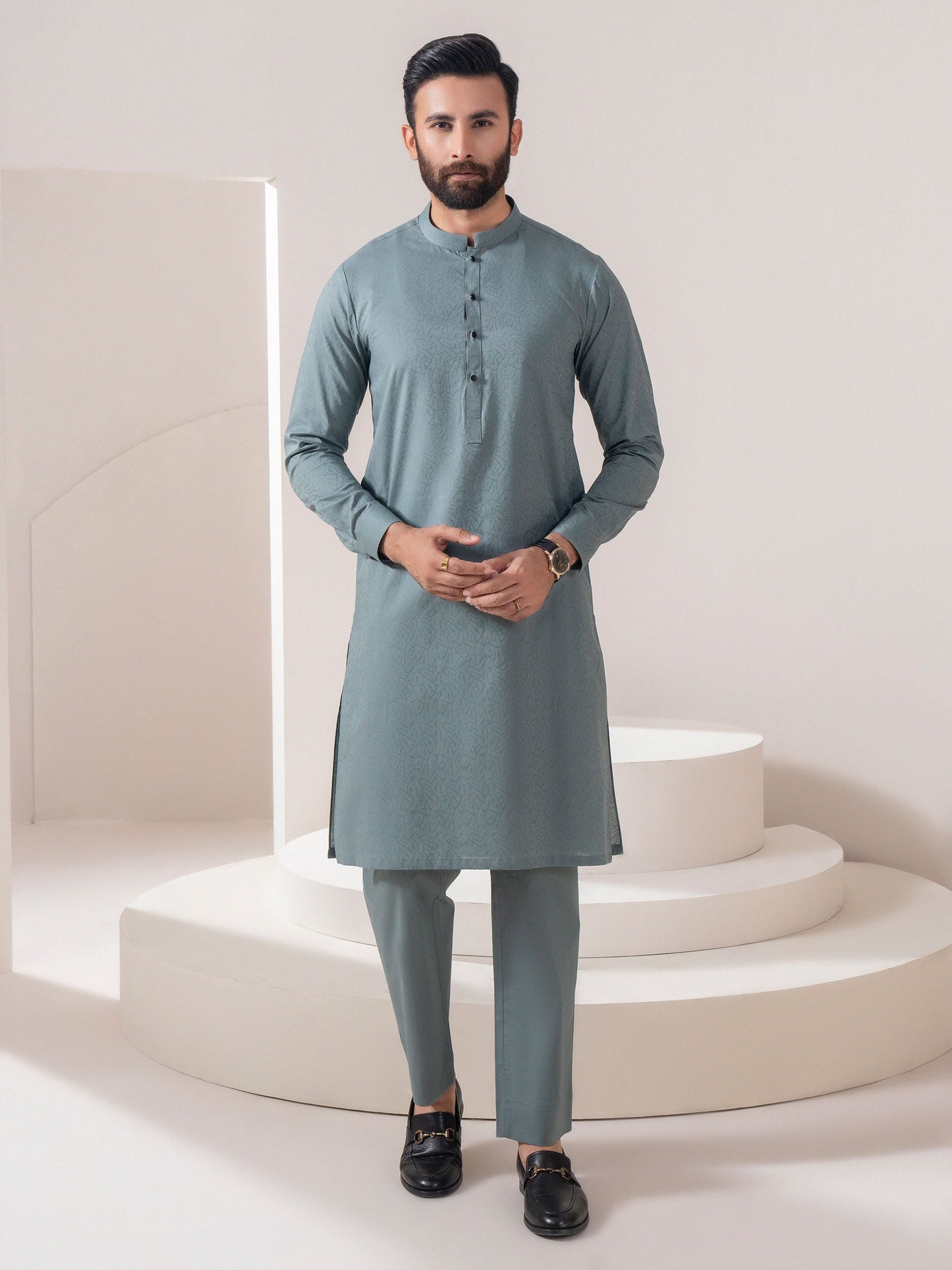 Self Jacquard Suit