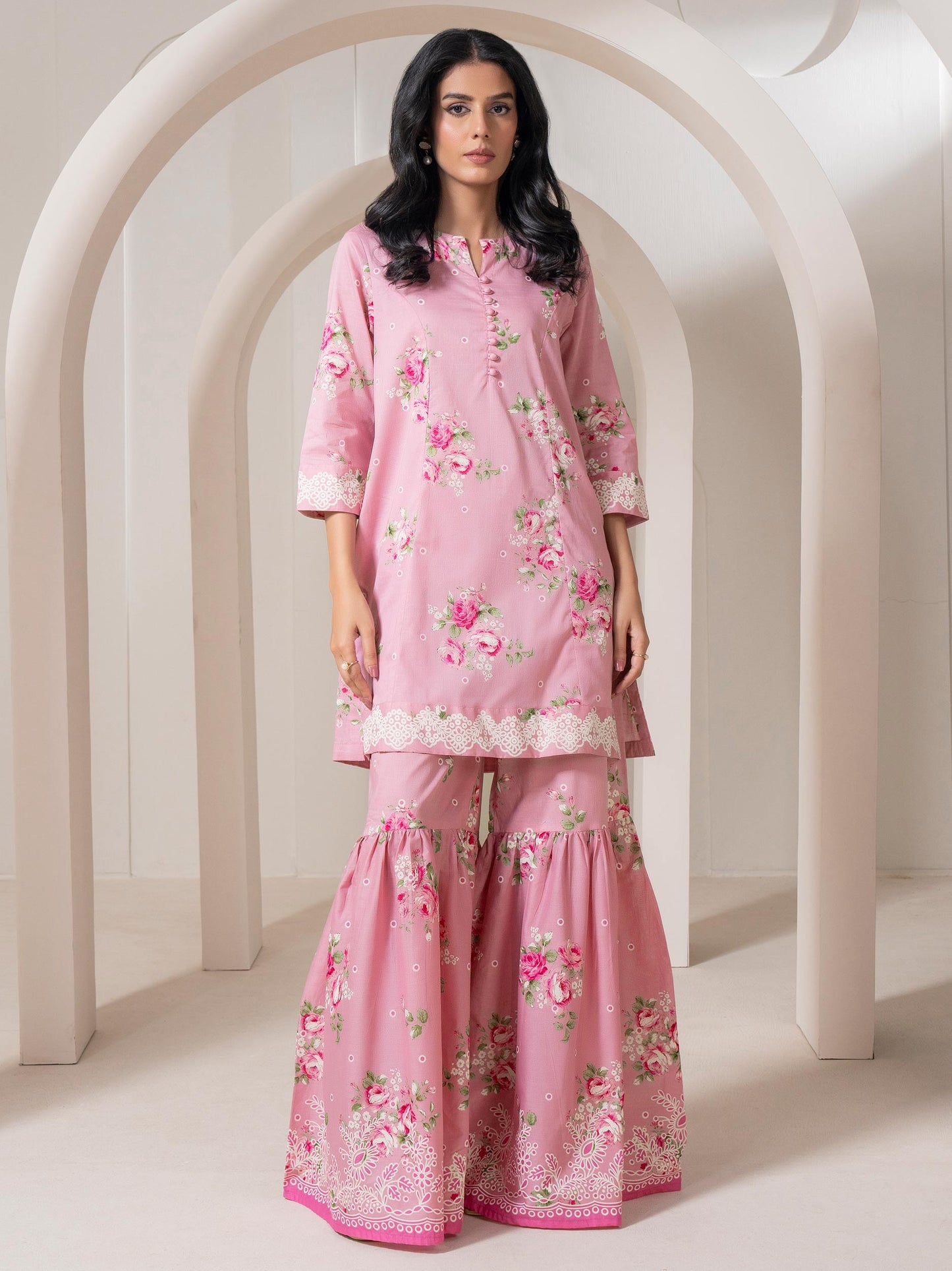 2 Piece Lawn Suit-Paste-Print (Pret)